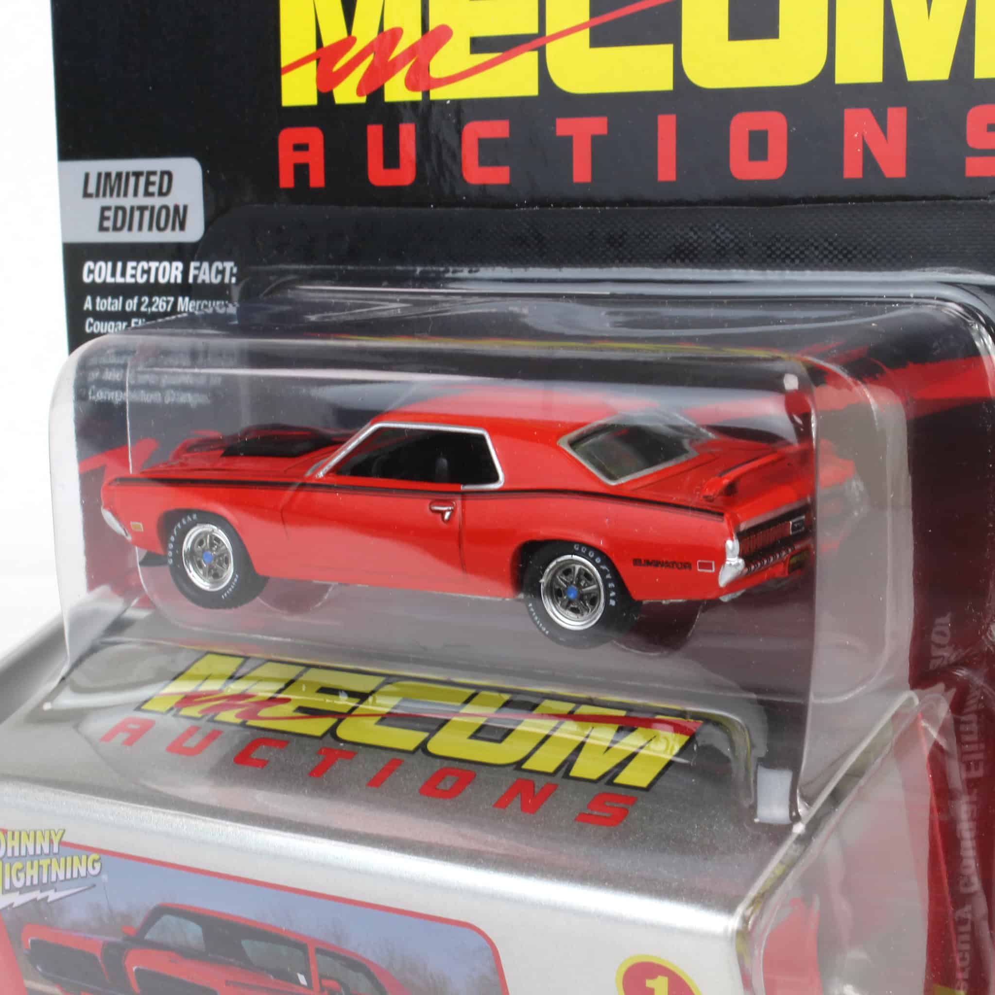 1/64 1970 Mercury Cougar Eliminator, Competition Orange, Mecum Auctions, Johnny Lightning Collector Tin Series 15 - Image 5