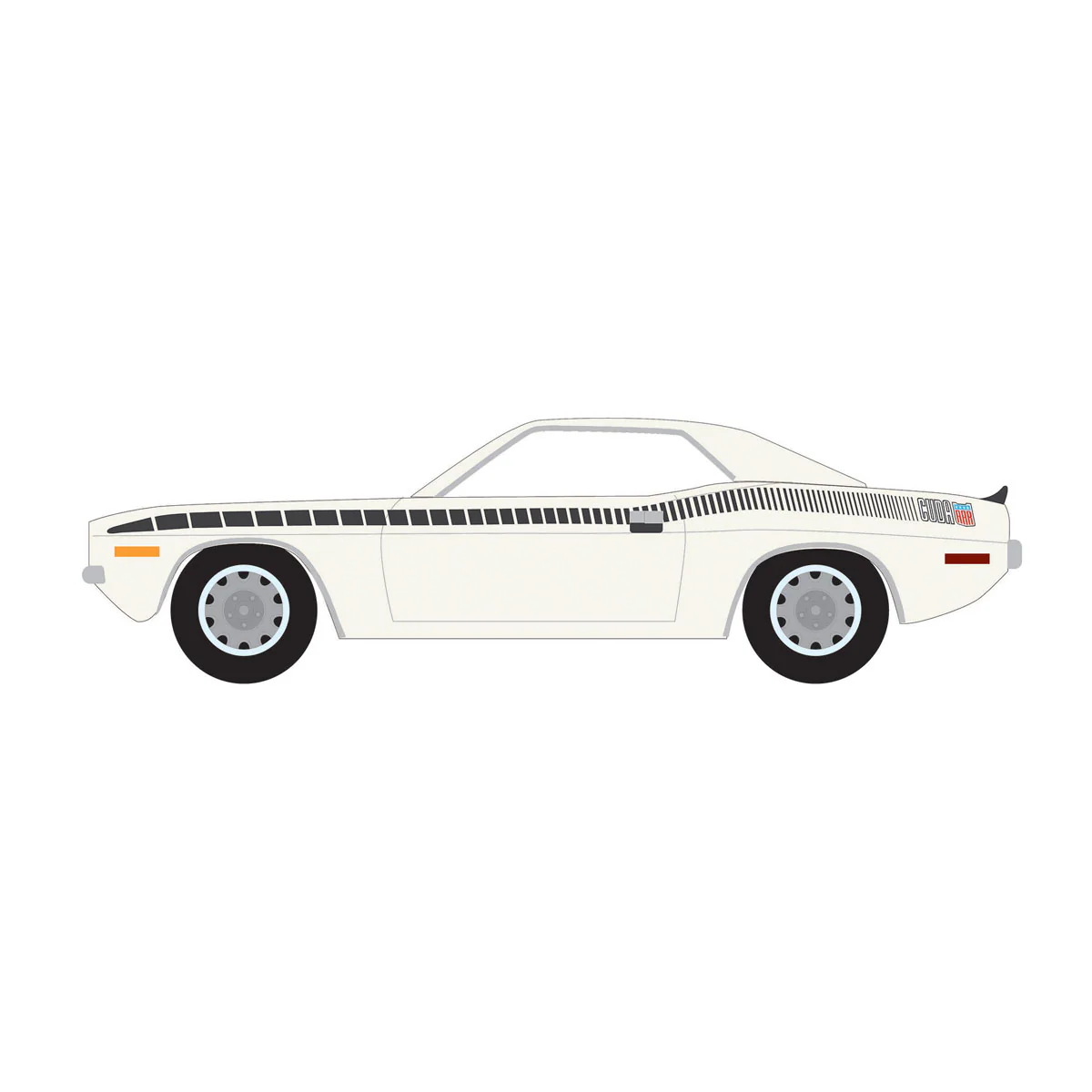 1/64 1970 Plymouth AAR ‘Cuda, Alpine White, GreenLight Muscle Series 29 - Image 3
