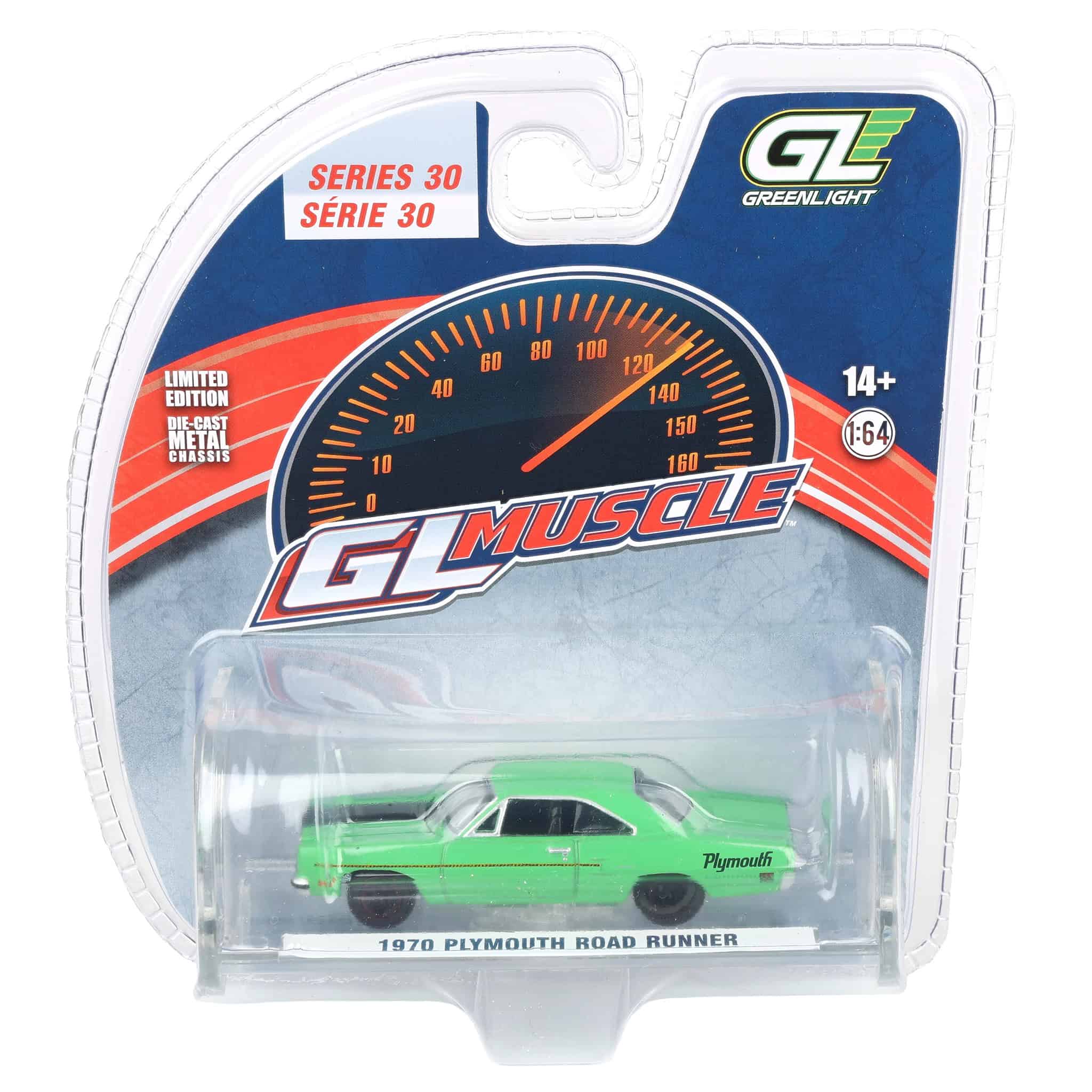 1/64 1970 Plymouth Road Runner, Green, GreenLight Muscle Series 30 - Image 7