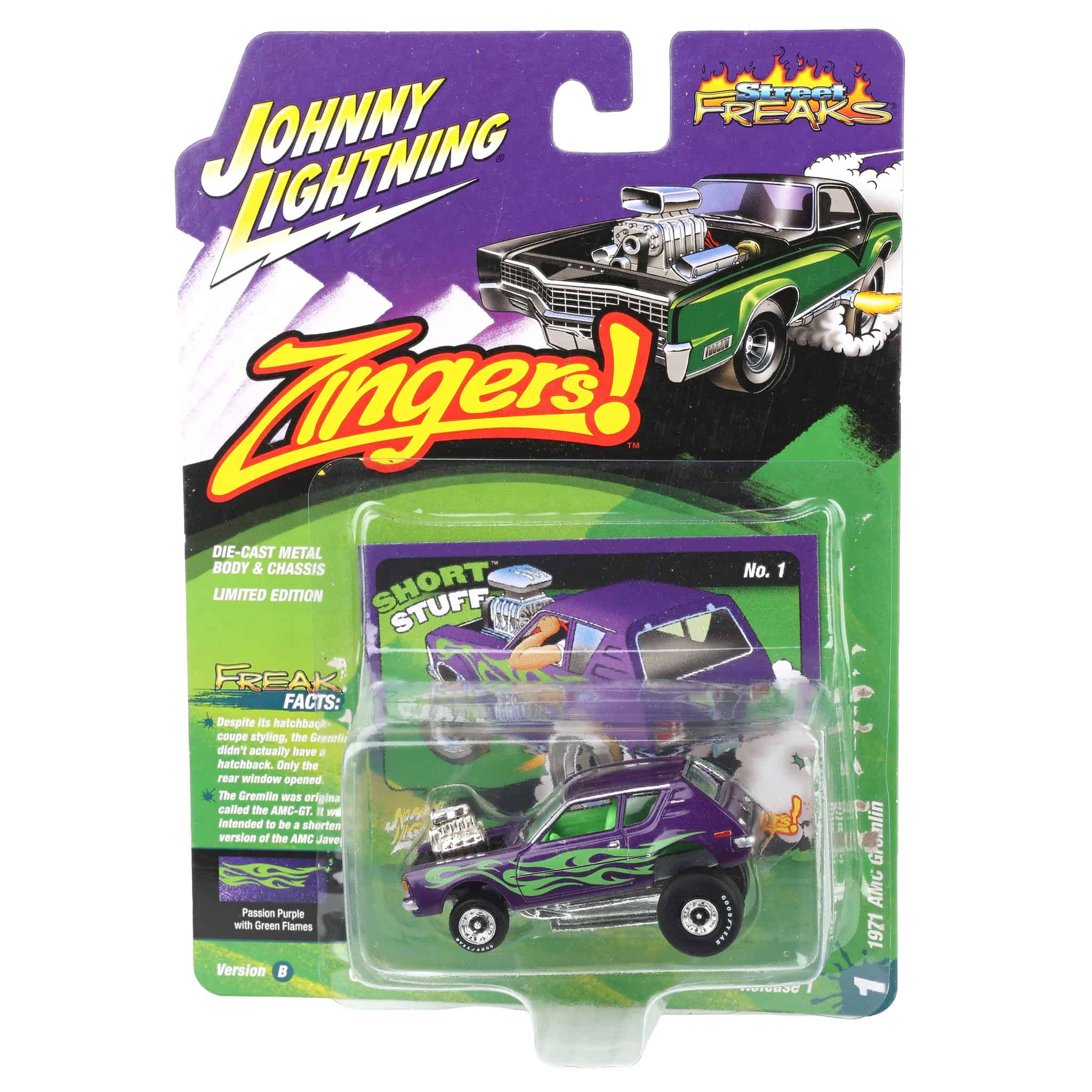 1/64 1971 AMC Gremlin, Metallic Passion Purple, Johnny Lightning Zingers