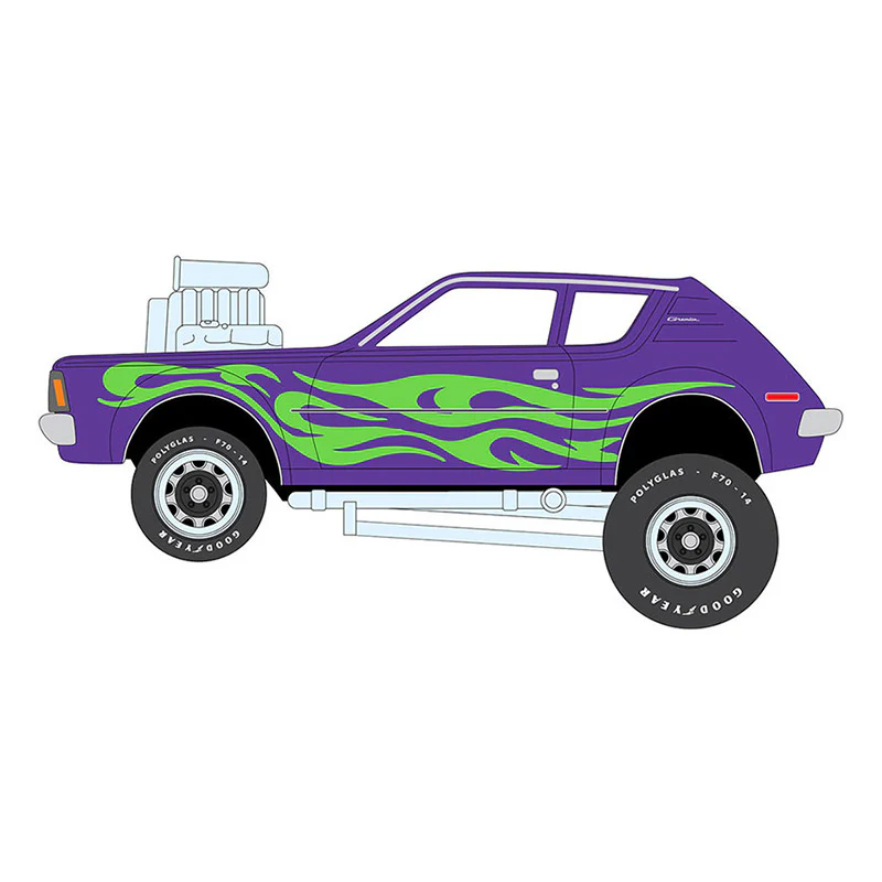 1/64 1971 AMC Gremlin, Metallic Passion Purple, Johnny Lightning Zingers - Image 4