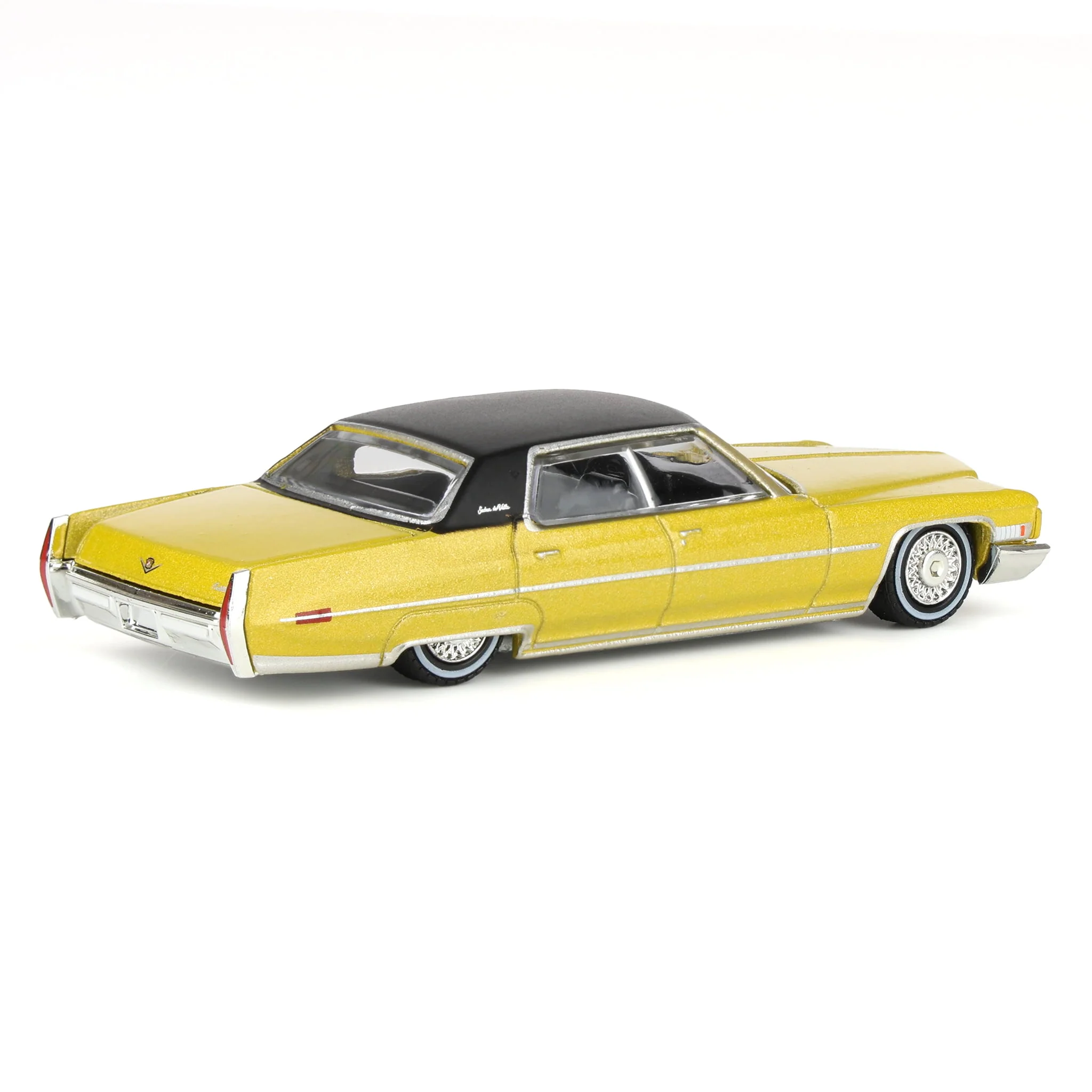 1/64 1971 Cadillac Sedan Deville Lowrider, Gold Metallic, California Lowriders Series 7 - Image 3