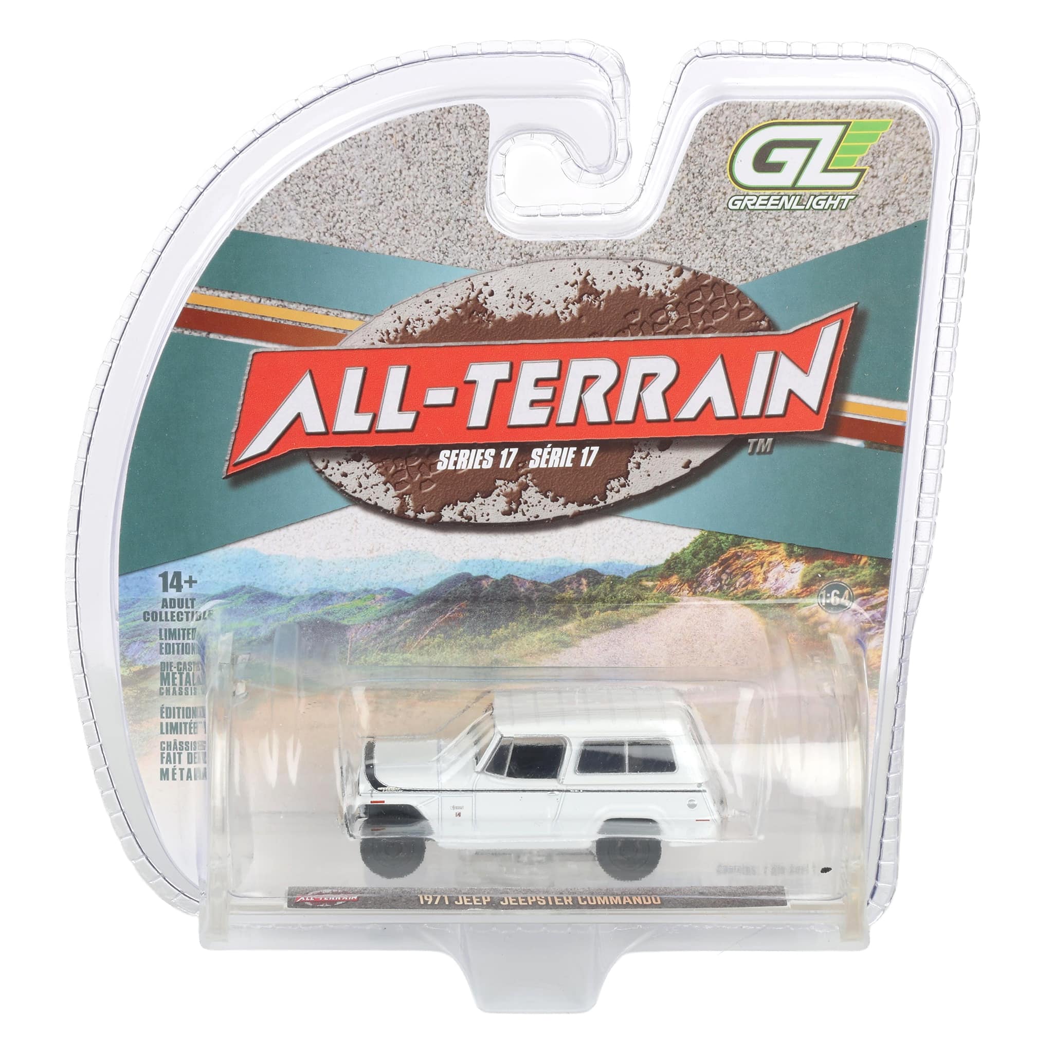 1/64 1971 Jeep Jeepster Commando, White, All-Terrain Series 17 - Image 7