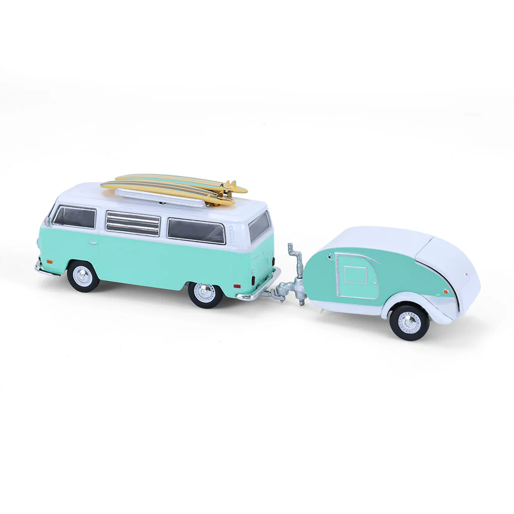 1/64 1971 Volkswagen Type 2 with Surfboards & Teardrop Trailer, Hitch & Tow Series 33 - Image 3