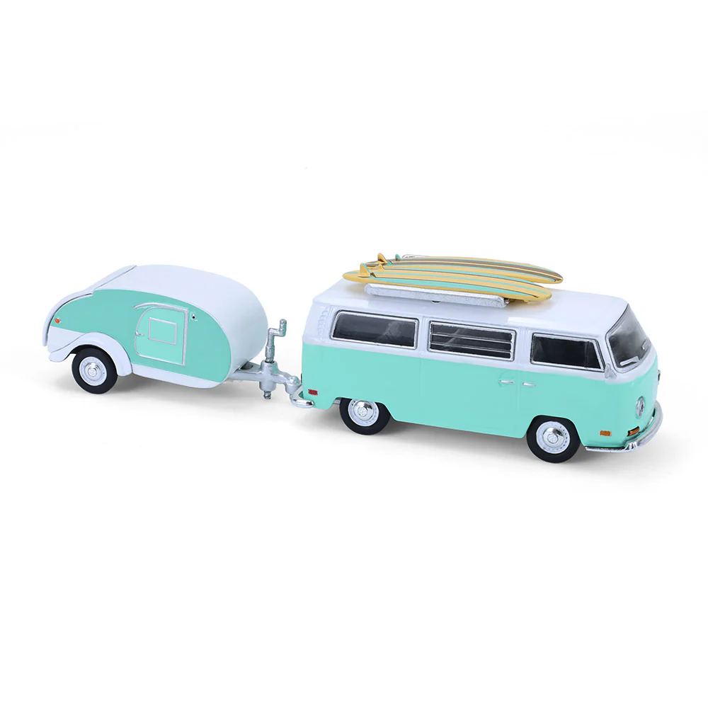 1/64 1971 Volkswagen Type 2 with Surfboards & Teardrop Trailer, Hitch & Tow Series 33 - Image 4
