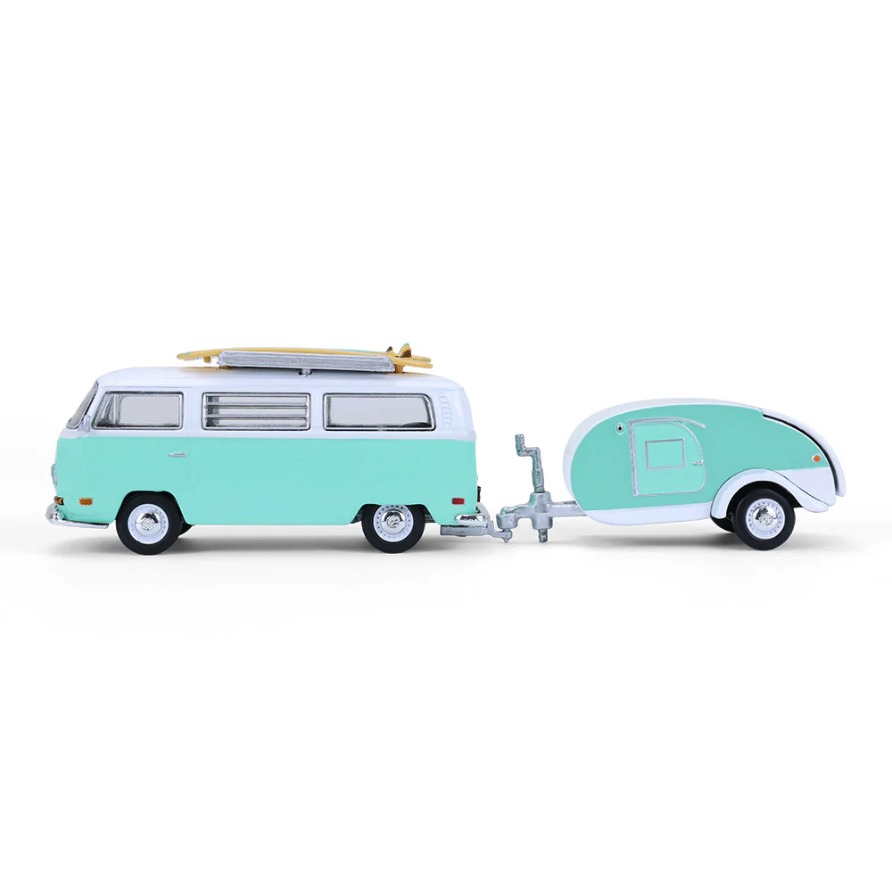 1/64 1971 Volkswagen Type 2 with Surfboards & Teardrop Trailer, Hitch & Tow Series 33 - Image 5