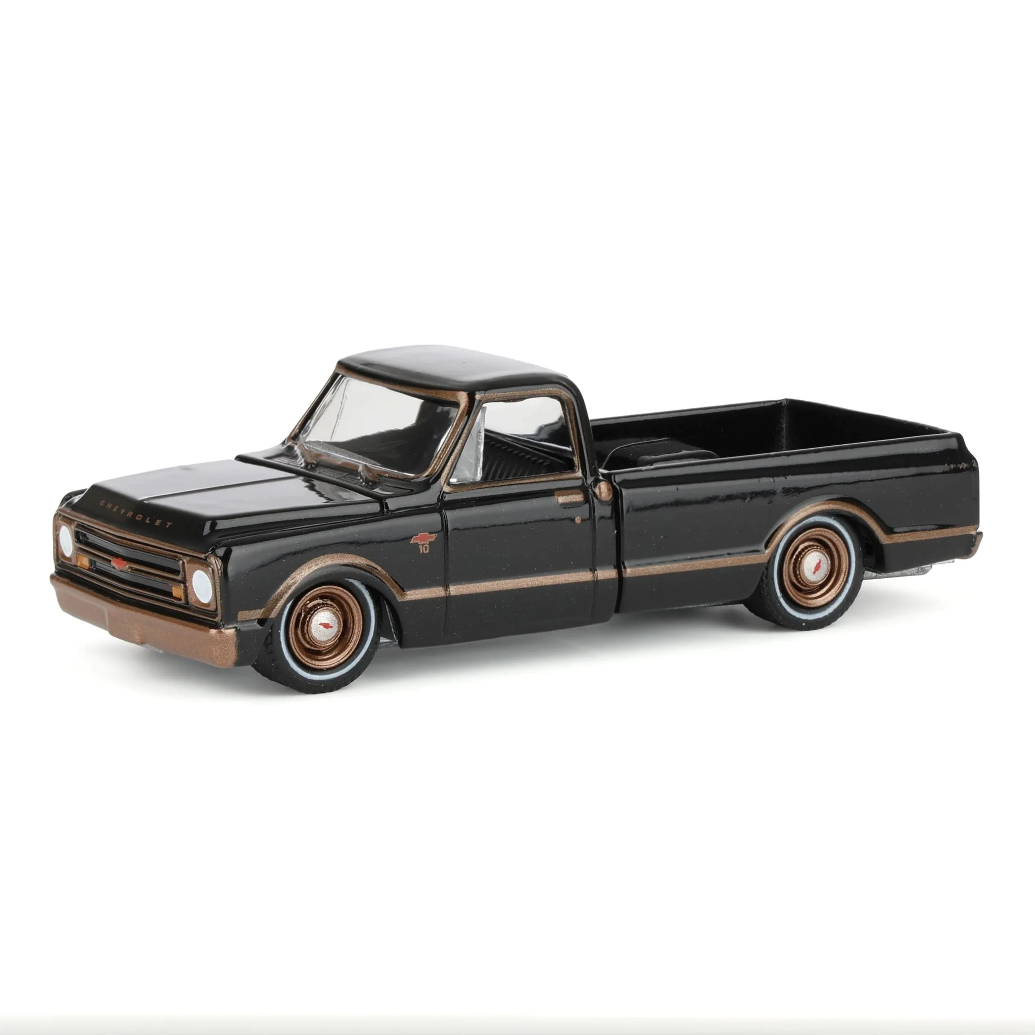 1/64 1972 Chevy C10 Lowrider, Black & Bronze, California Lowriders Series 7