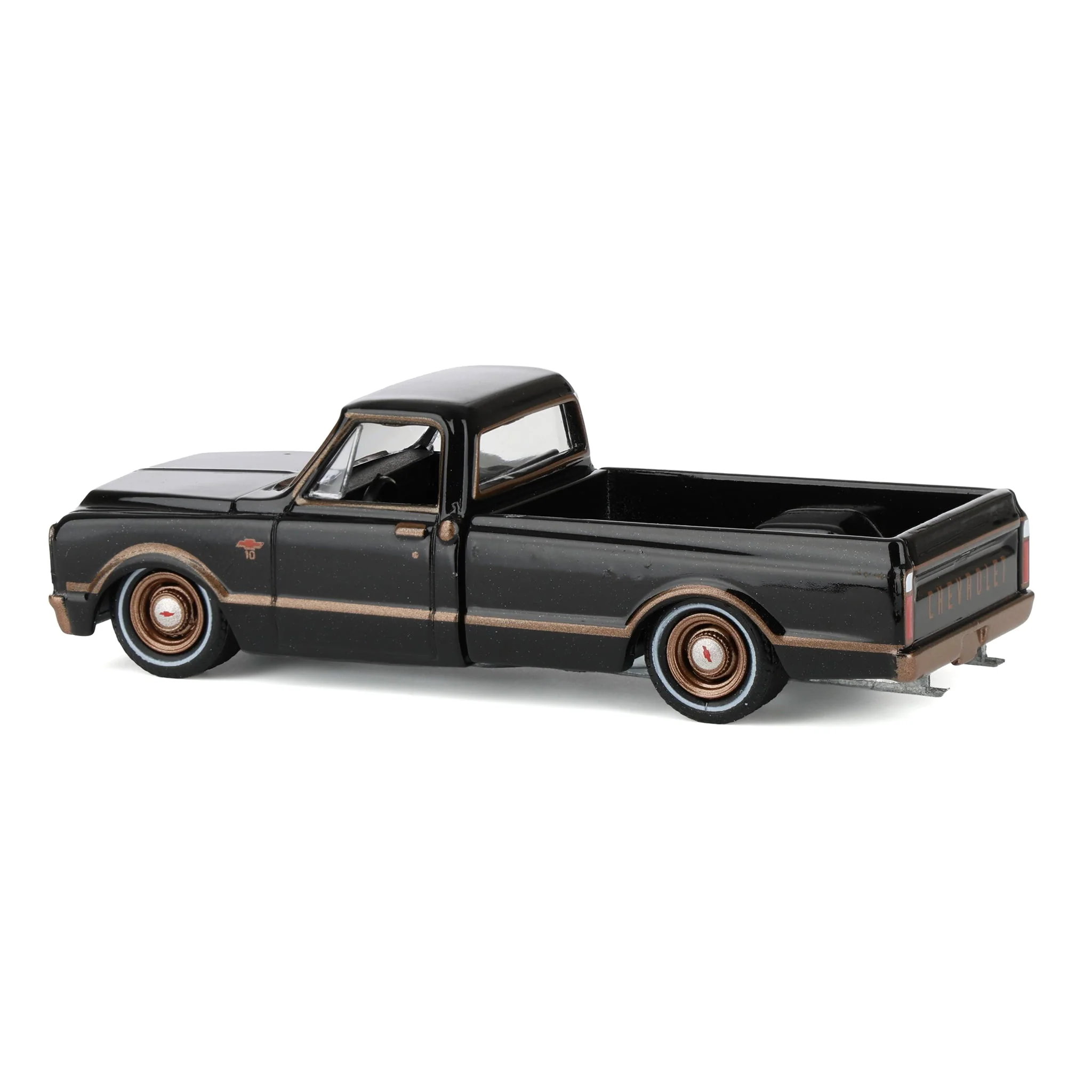1/64 1972 Chevy C10 Lowrider, Black & Bronze, California Lowriders Series 7 - Image 4