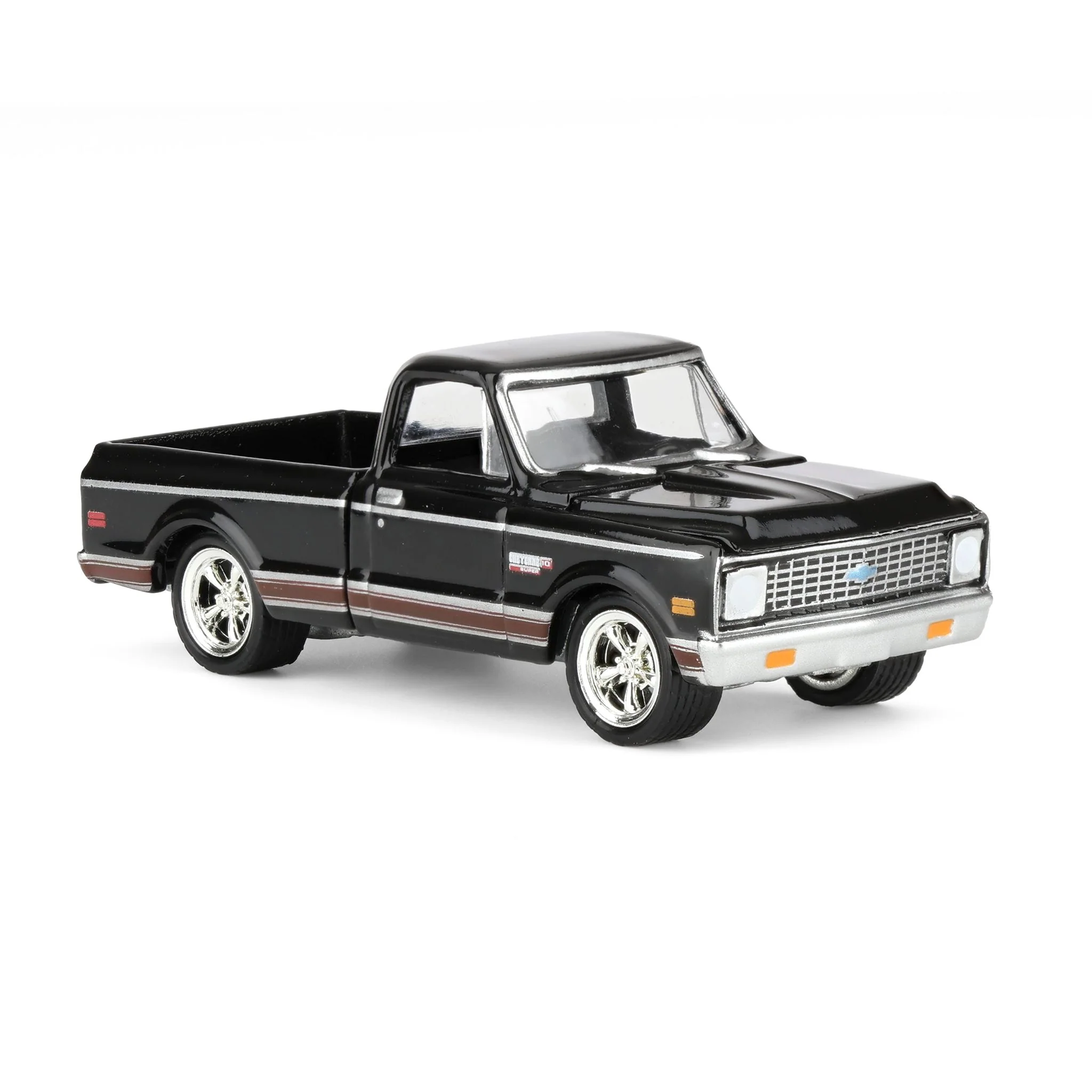 1/64 1972 Chevy Cheyenne C10 Short Bed, Black, Hobby Exclusive - Image 2