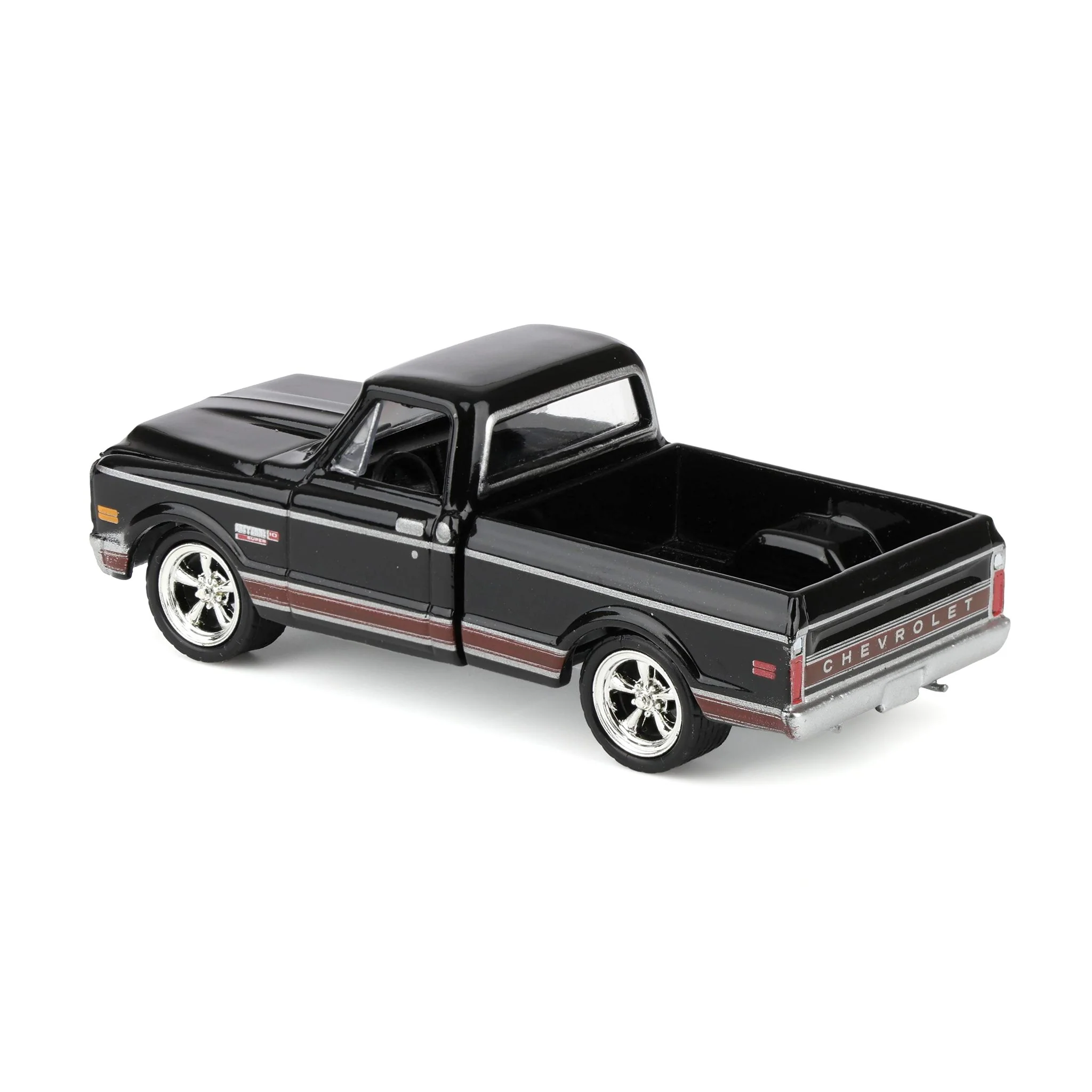 1/64 1972 Chevy Cheyenne C10 Short Bed, Black, Hobby Exclusive - Image 4