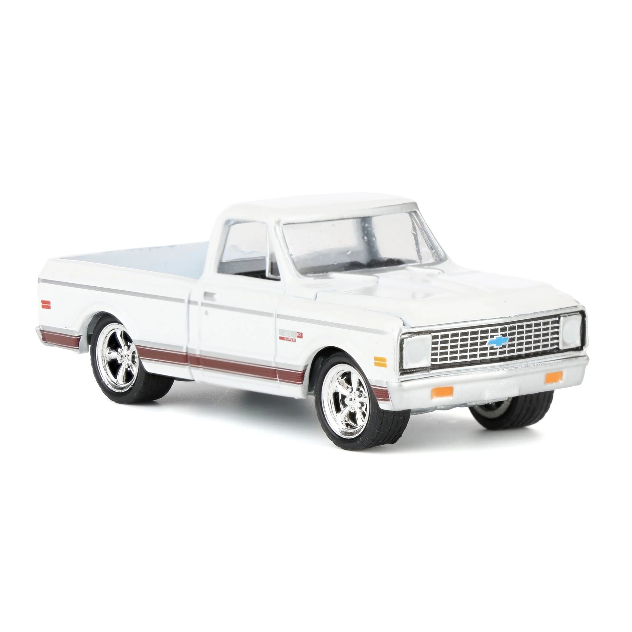 1/64 1972 Chevy C10 Cheyenne Short Bed Pickup Truck, White, Hobby Exclusive by Greenlight