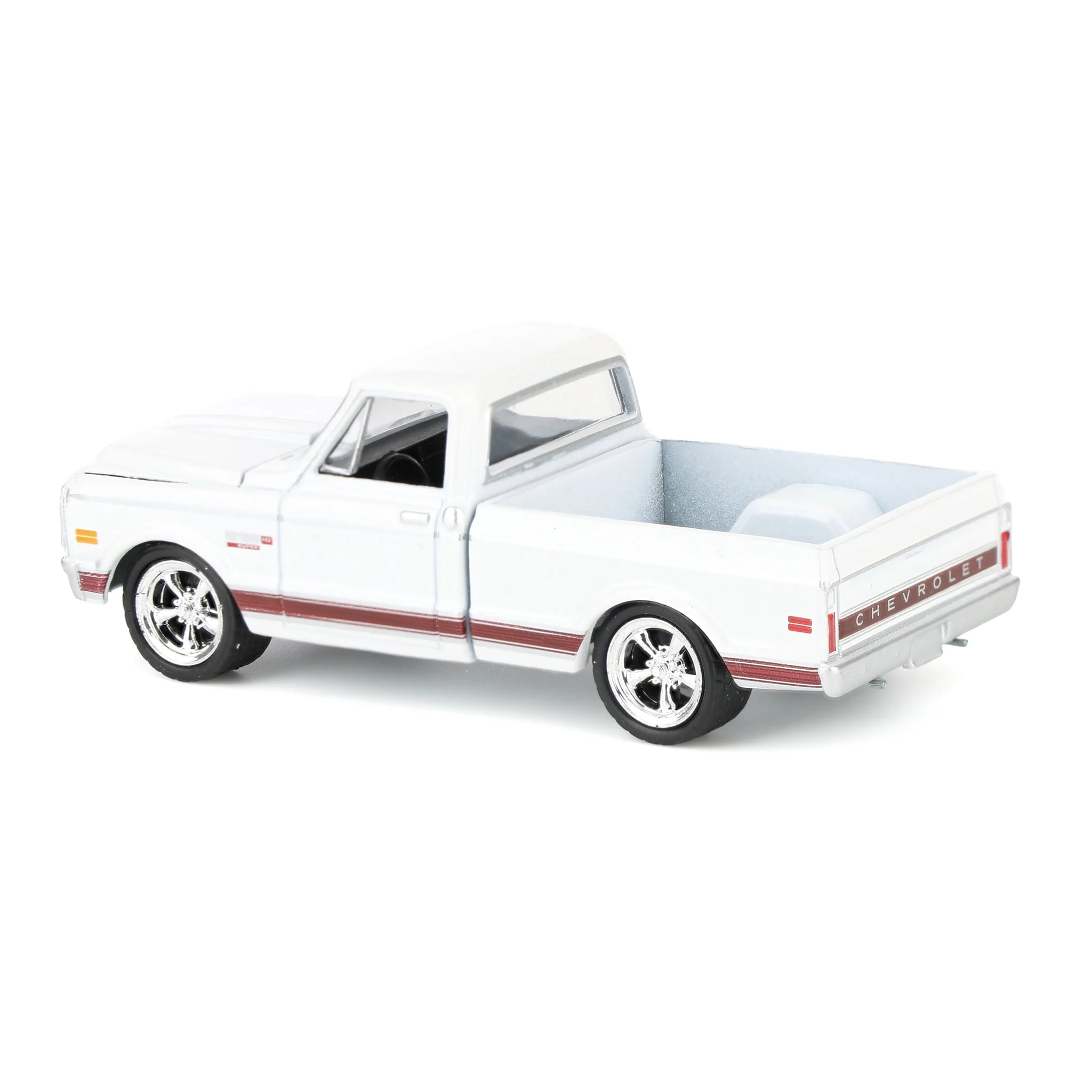 1/64 1972 Chevy C10 Cheyenne Short Bed Pickup Truck, White, Hobby Exclusive by Greenlight - Image 3