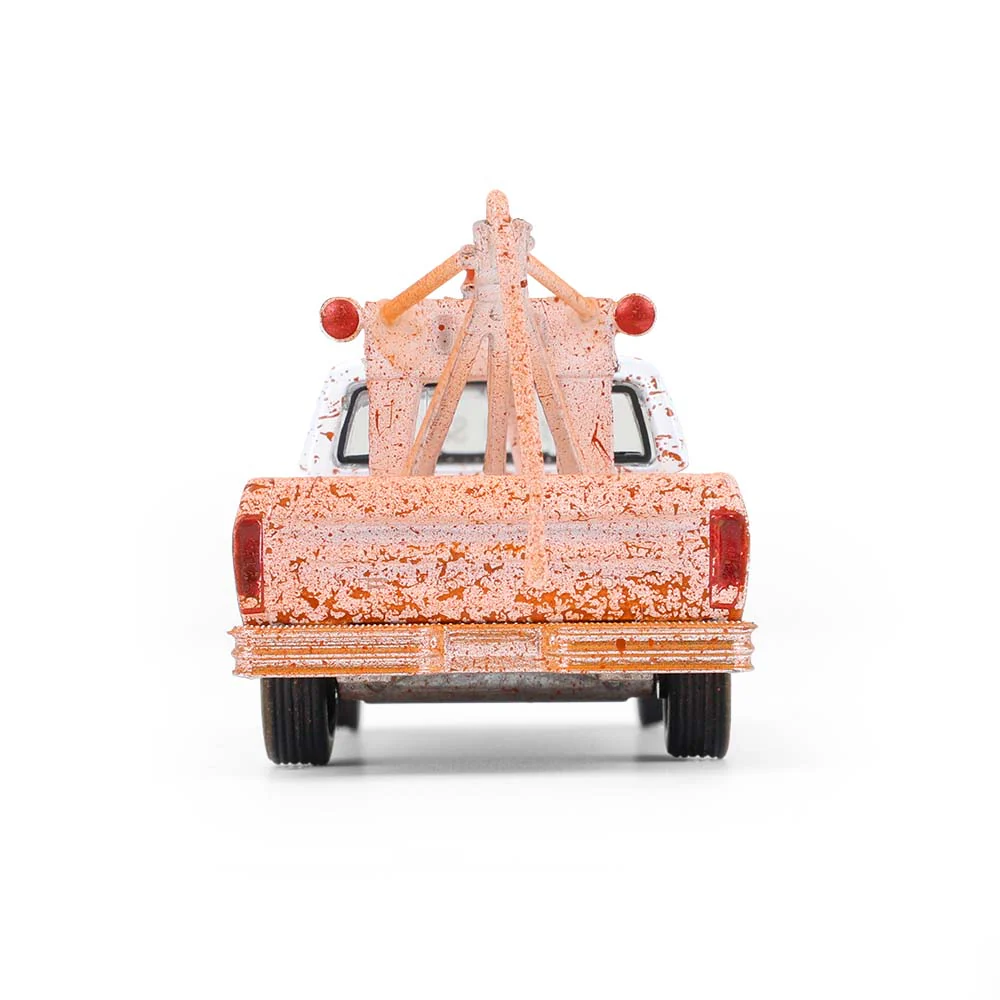 1/64 1973 Ford F-100 with Drop-In Tow Hook, Weathered White, Blue Collar Collection Series 14 - Image 7