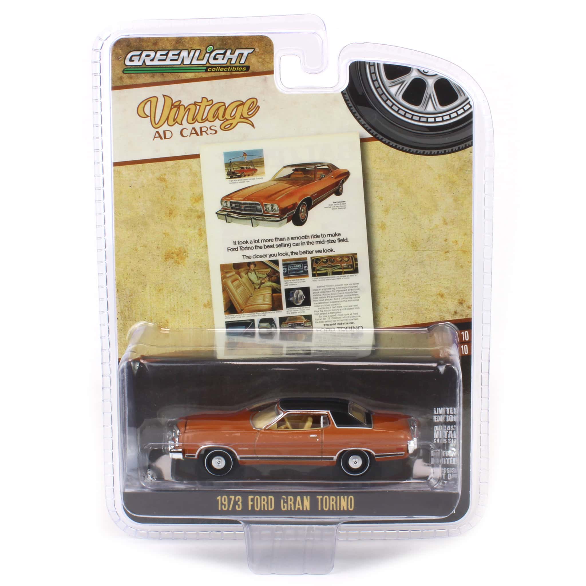 1/64 1973 Ford Gran Torino, Vintage Ad Cars Series 10 - Image 2