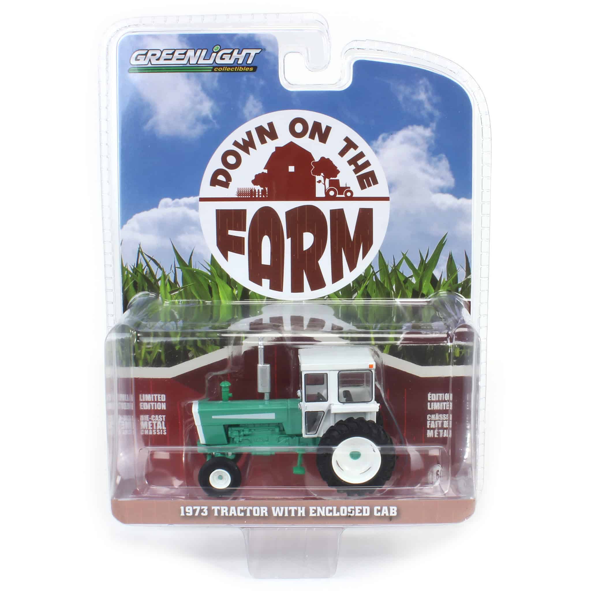 1/64 1973 Tractor with Cab, Green & White, Down on the Farm Series 9 - Image 5