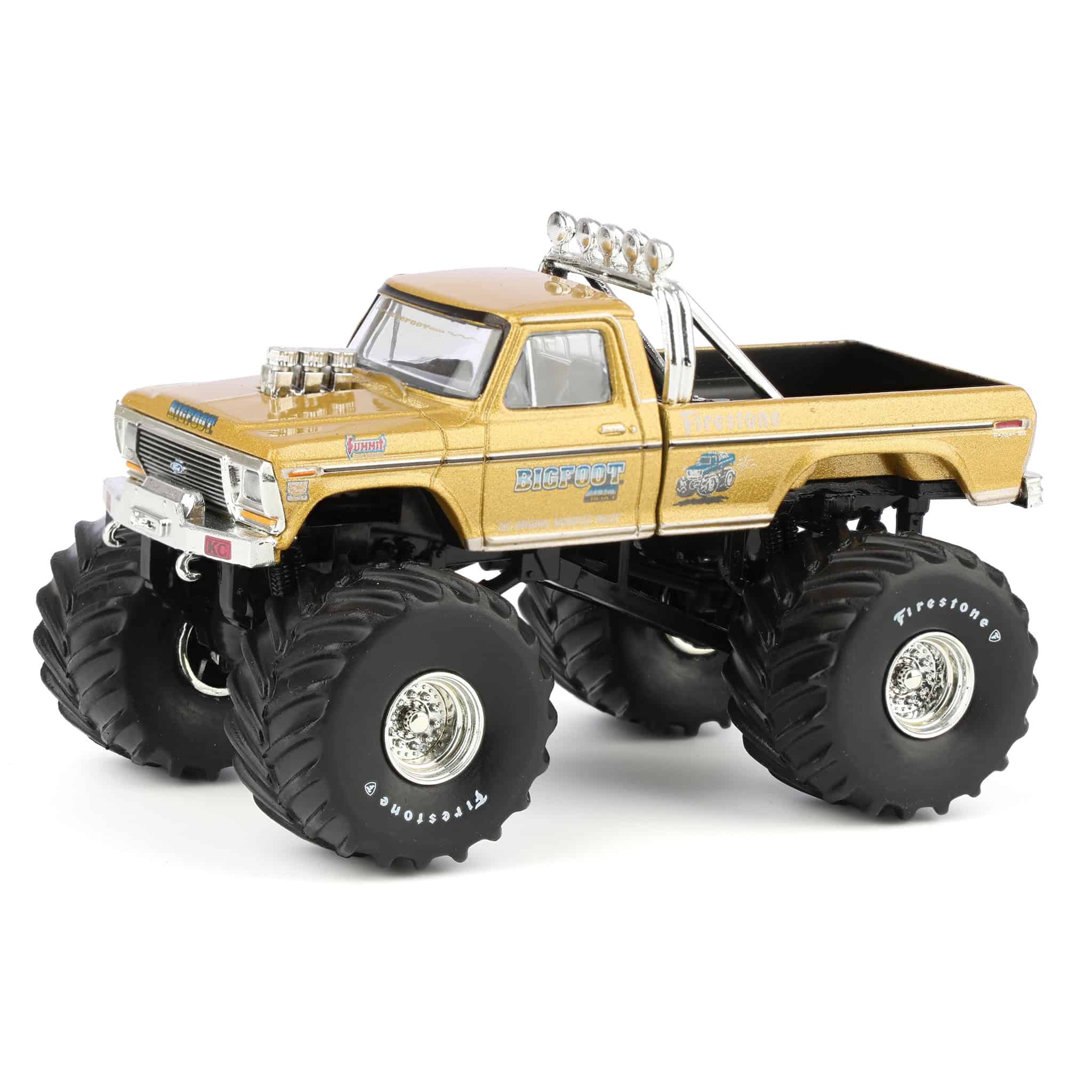 1/64 1979 Ford F-250 Monster Truck, Gold Metallic, Hobby Exclusive Bigfoot #1 50th Anniversary