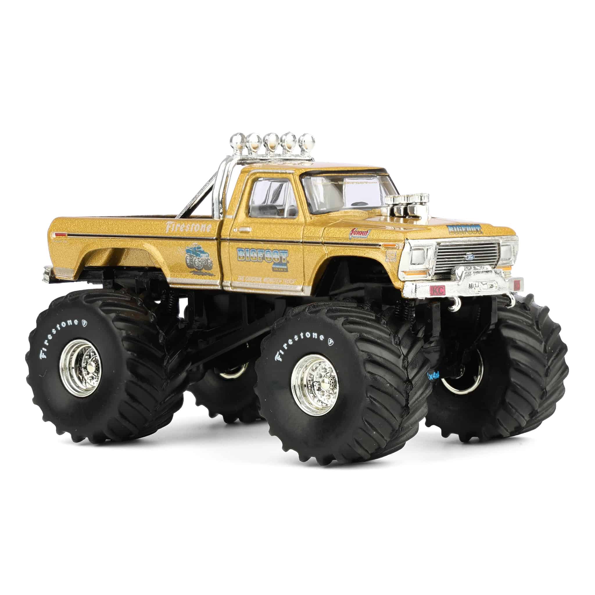 1/64 1979 Ford F-250 Monster Truck, Gold Metallic, Hobby Exclusive Bigfoot #1 50th Anniversary - Image 2