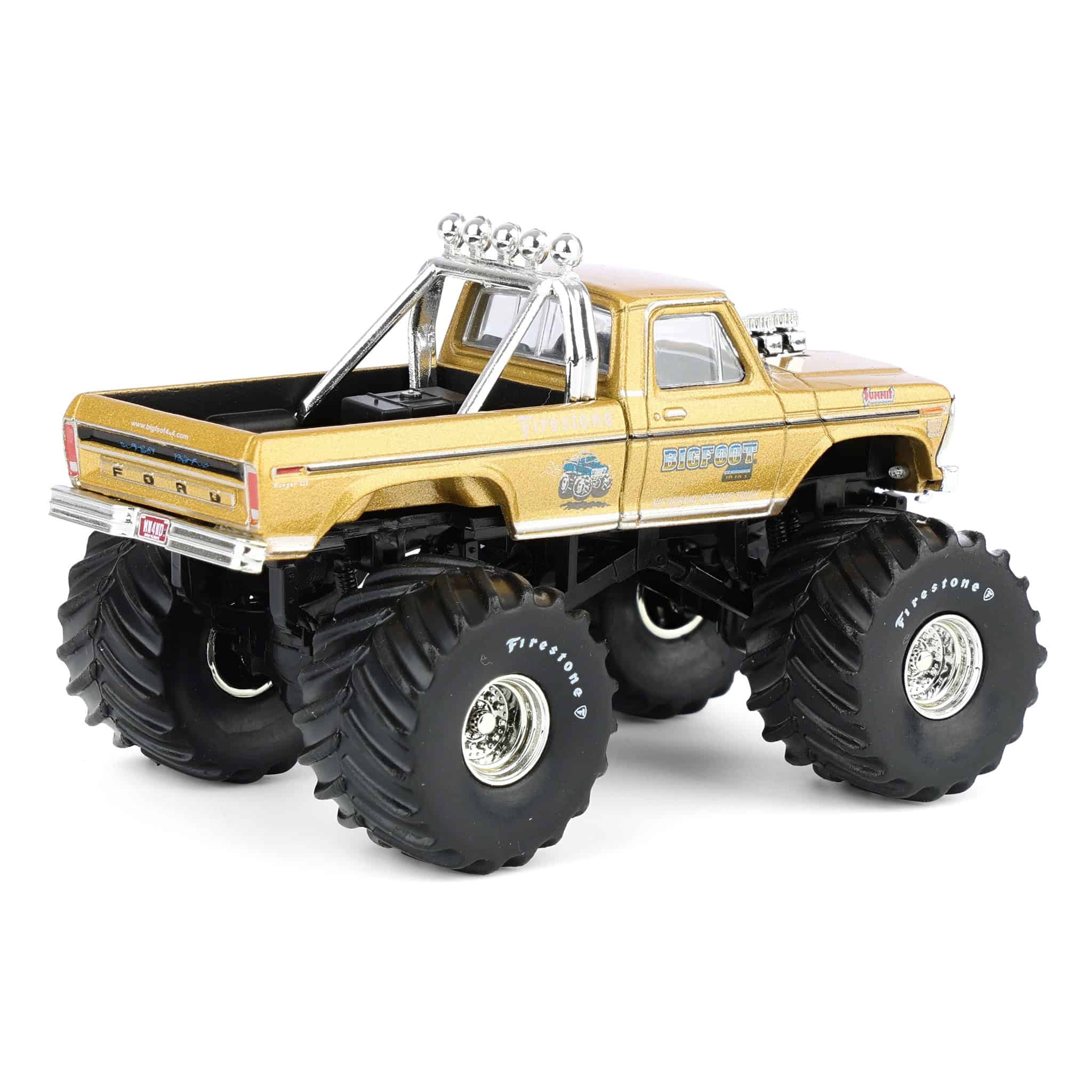1/64 1979 Ford F-250 Monster Truck, Gold Metallic, Hobby Exclusive Bigfoot #1 50th Anniversary - Image 3