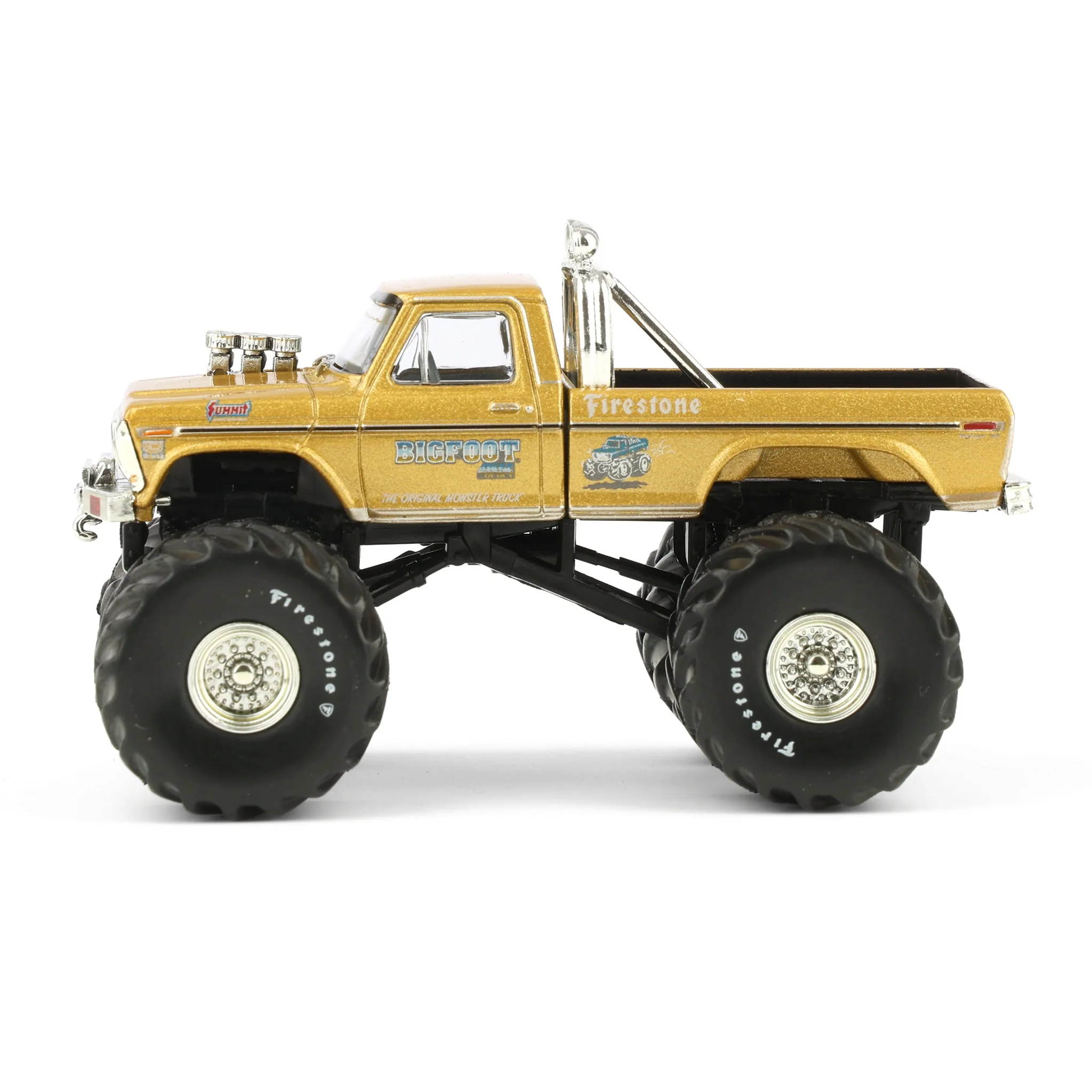1/64 1979 Ford F-250 Monster Truck, Gold Metallic, Hobby Exclusive Bigfoot #1 50th Anniversary - Image 5