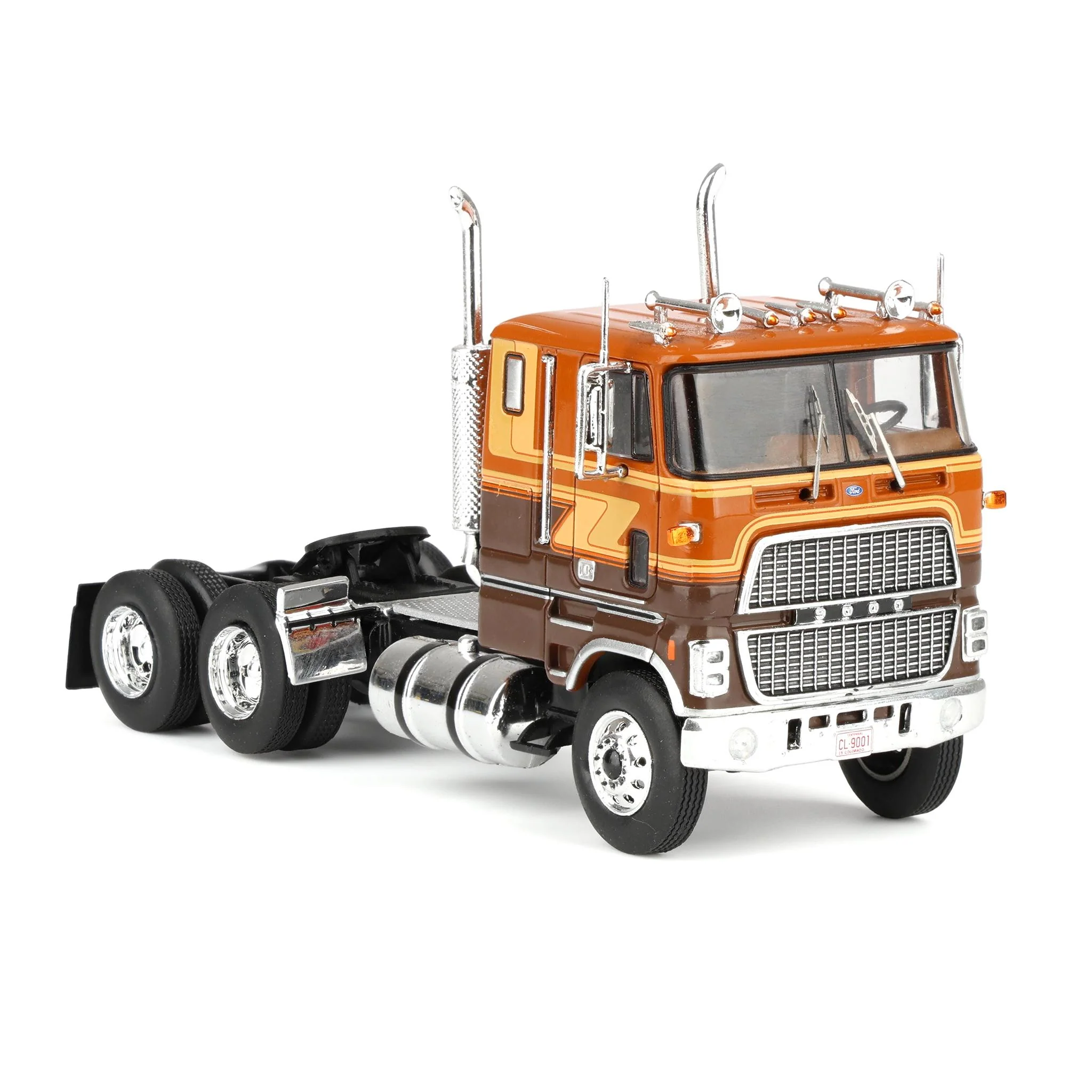 1/64 1976 Ford COE 9000 Truck by IXO America, Brown & Tan - Image 2