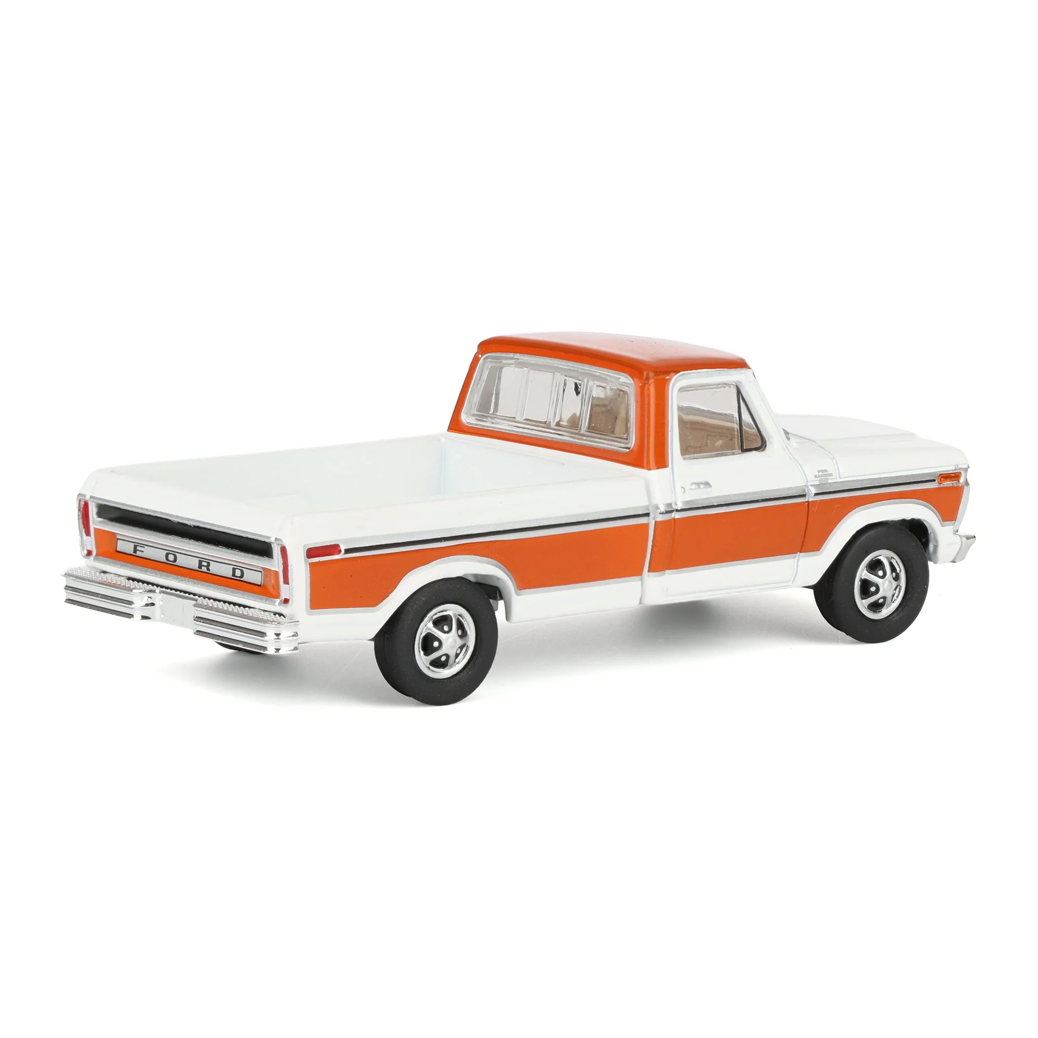 1/64 1977 Ford F150 Ranger XLT, Orange & White, All-Terrain Series 17 - Image 3