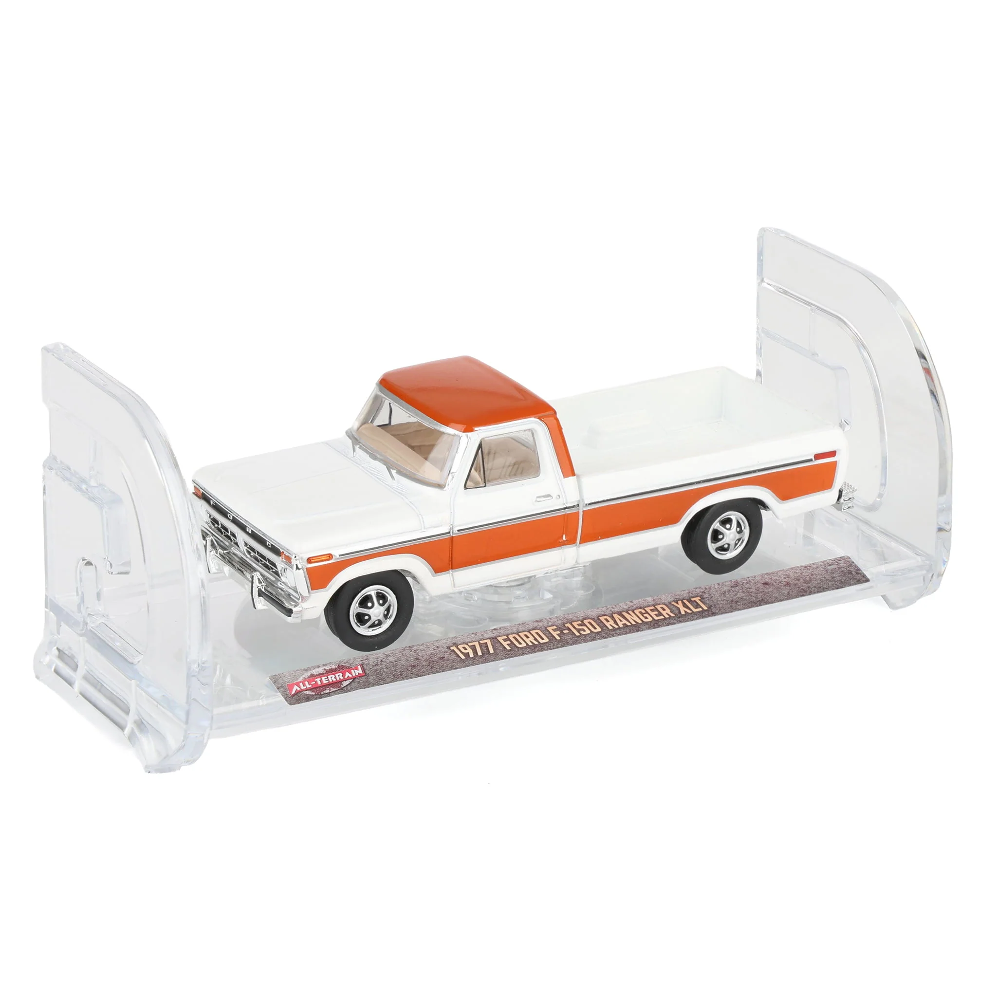 1/64 1977 Ford F150 Ranger XLT, Orange & White, All-Terrain Series 17 - Image 6