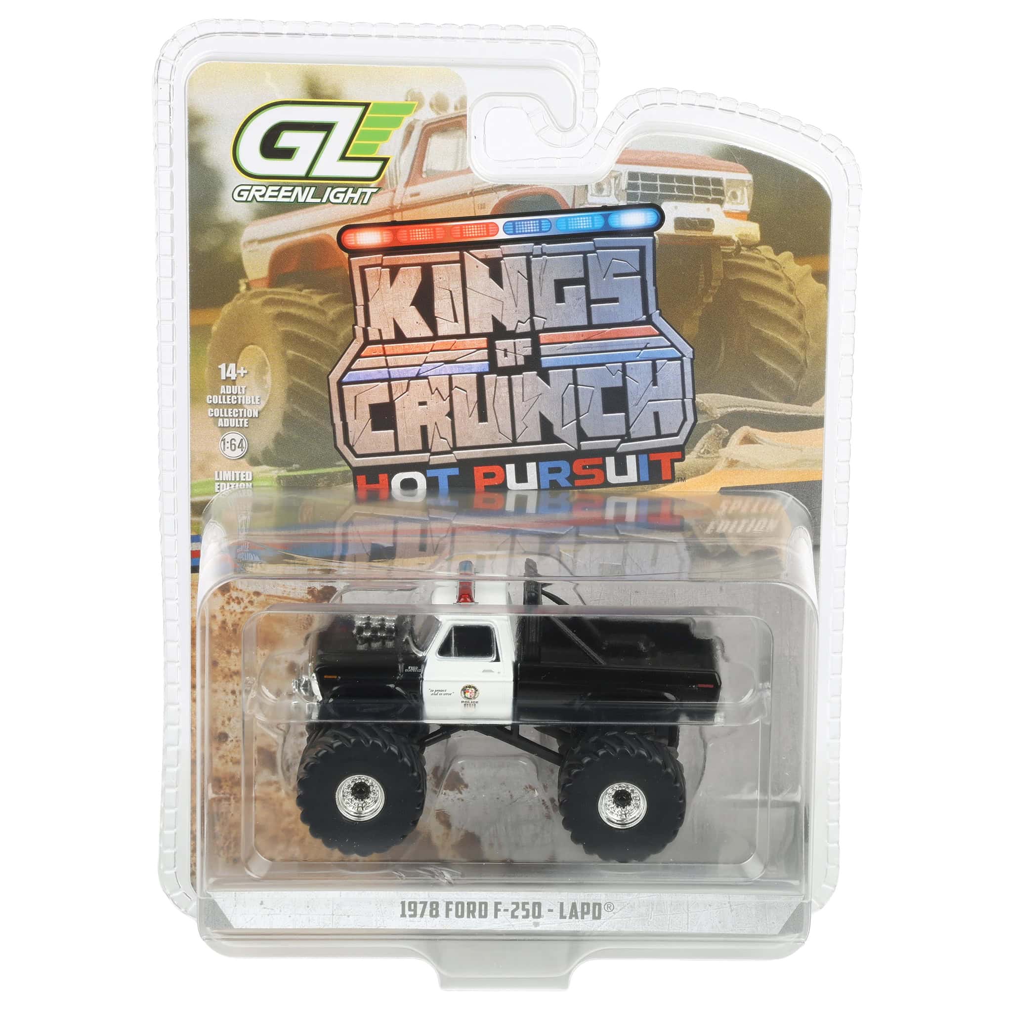 1/64 1978 Ford F-250, Los Angeles Police Department, Kings of Crunch x Hot Pursuit Special Edition Series 17 - Image 6