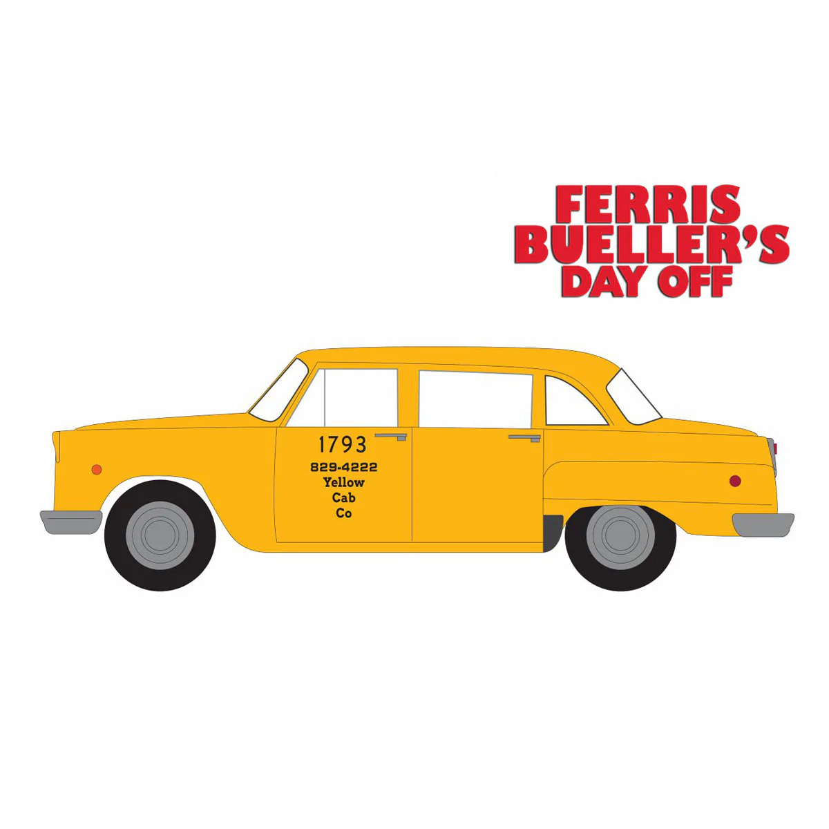 1/64 1980 Checker Taxicab Yellow Cab #1793, Ferris Bueller's Day Off (1986), Hollywood Series 42 - Image 3