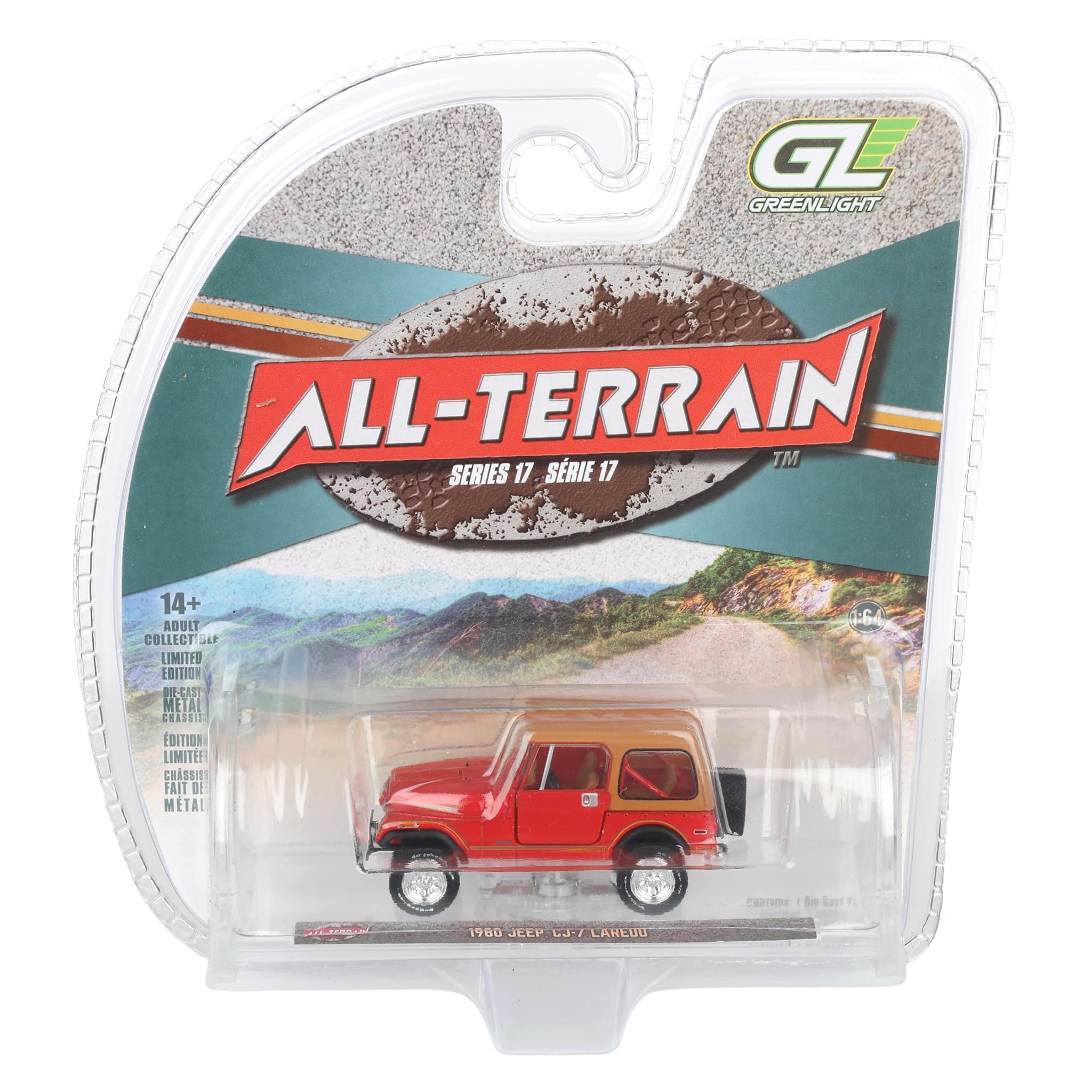 1/64 1980 Jeep CJ-7 Laredo, Red, All-Terrain Series 17 - Image 7