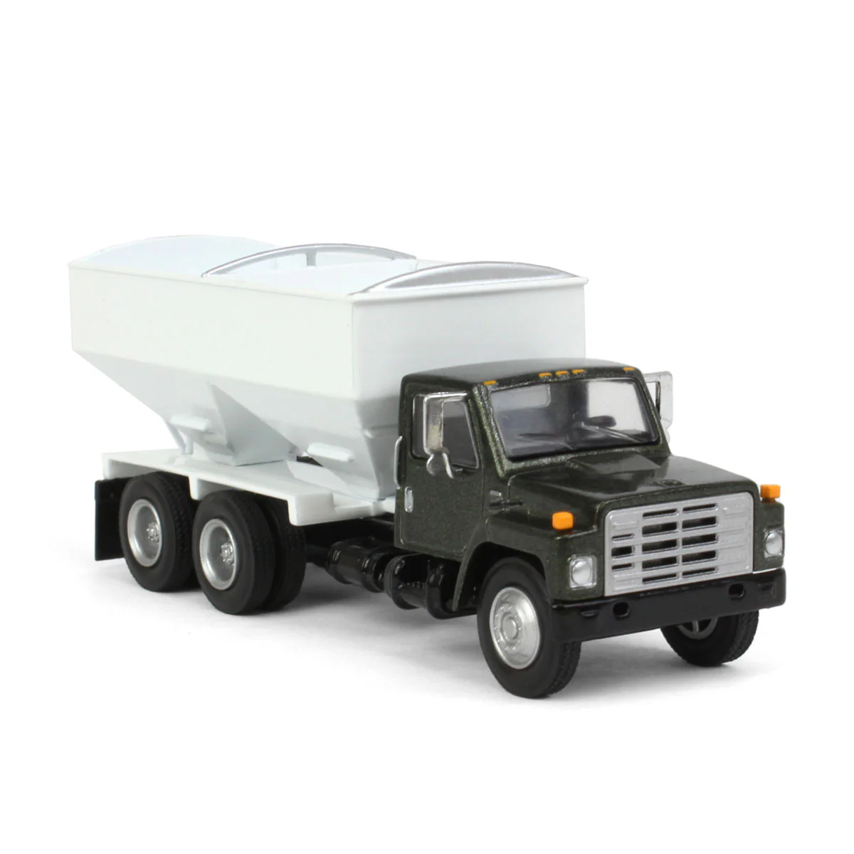 1/64 1980s International Dry Fertilizer Tender Truck with Tandem Axle & Metallic Green Cab by SpecCast - Image 2