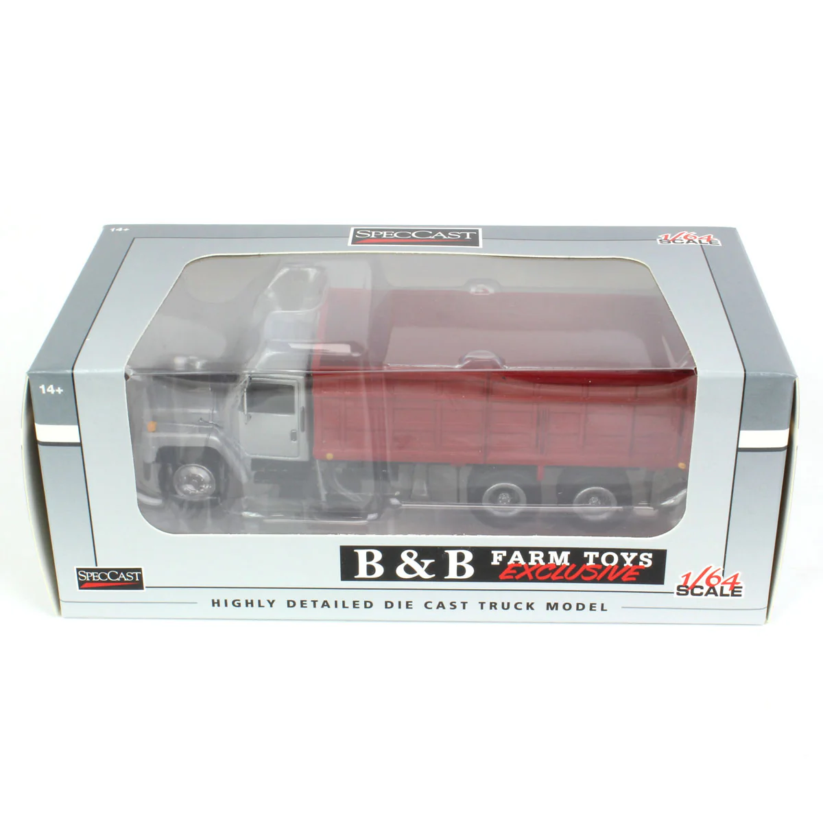 1/64 1980s International Grain Truck with Tandem Axle & Silver Cab by SpecCast - Image 5