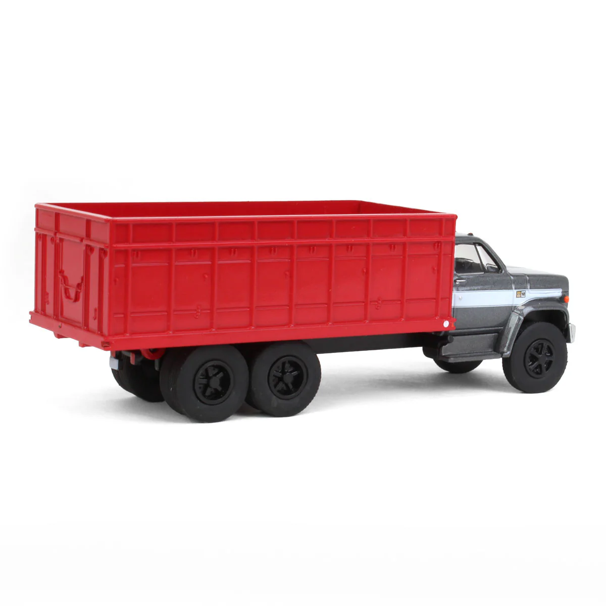 1/64 1983 Chevrolet C70 Tandem Grain Truck with Gray Cab & Red Bed by GreenLight Collectibles - Image 3