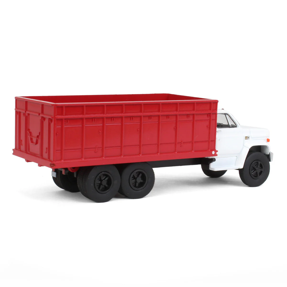 1/64 1983 Chevrolet C70 Tandem Grain Truck with White Cab & Red Bed by GreenLight Collectibles - Image 3