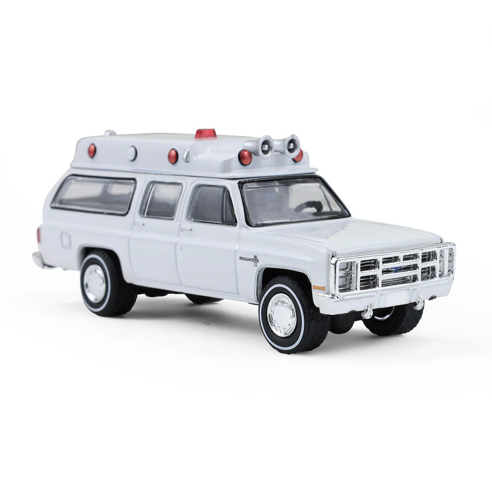 1/64 1983 Chevrolet Suburban K20 Custom Deluxe Ambulance, Plain White, Hobby Exclusive - Image 2