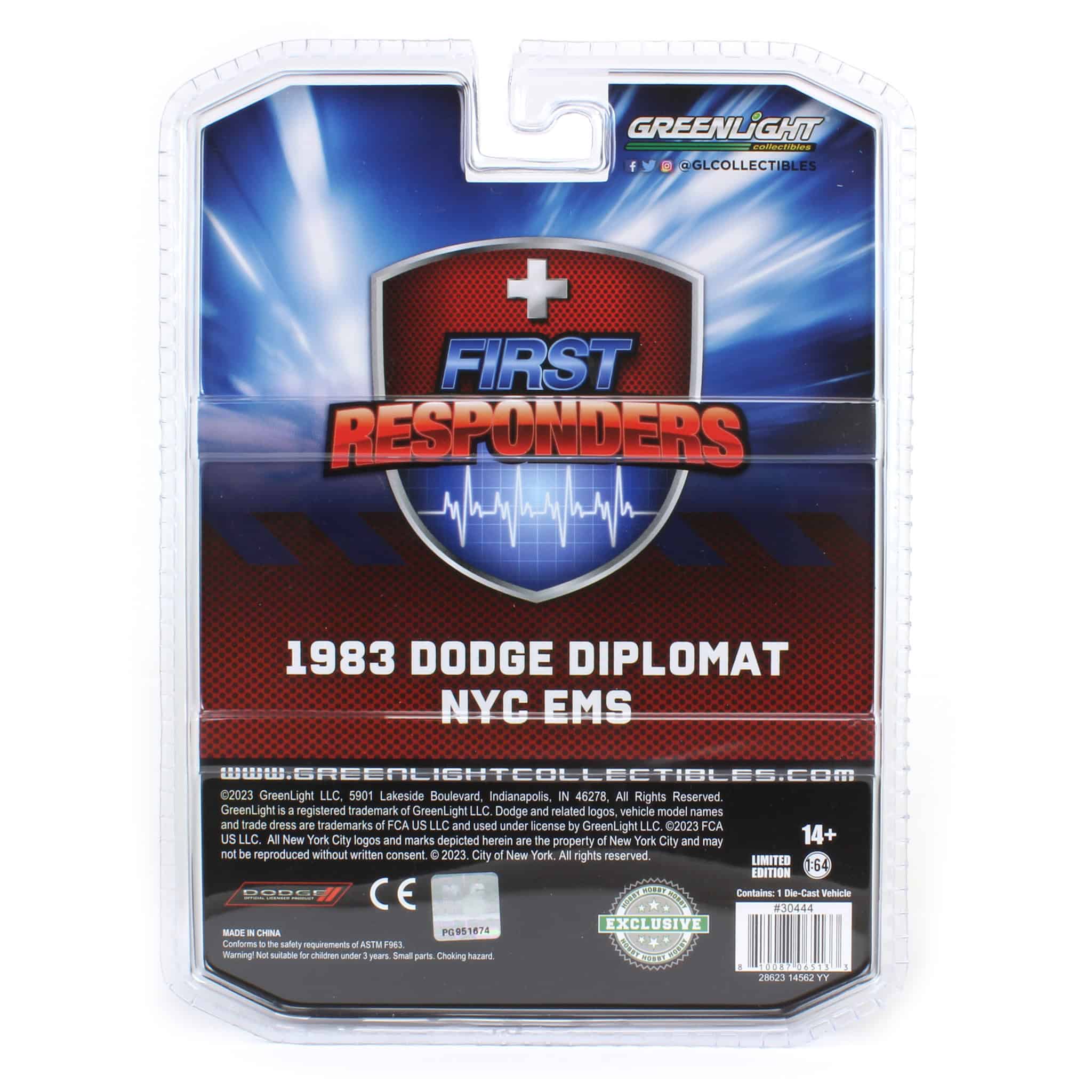 1/64 1983 Dodge Diplomat, NYC EMS First Responders, Hobby Exclusive - Image 3