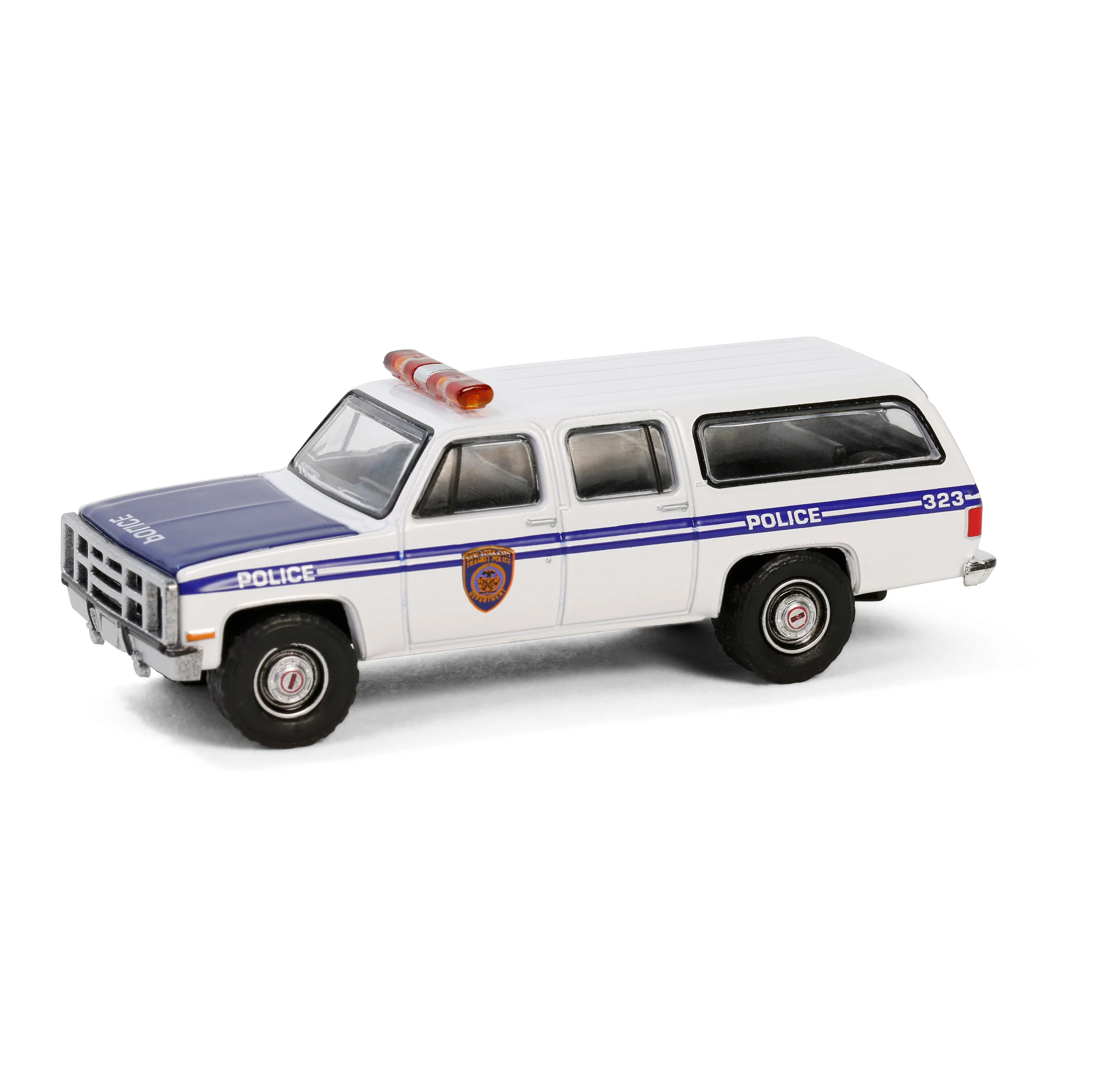 1/64 1985 GMC Suburban 2500, NYC Transit Police Department with Officer, Hobby Shop Series 16 - Image 3