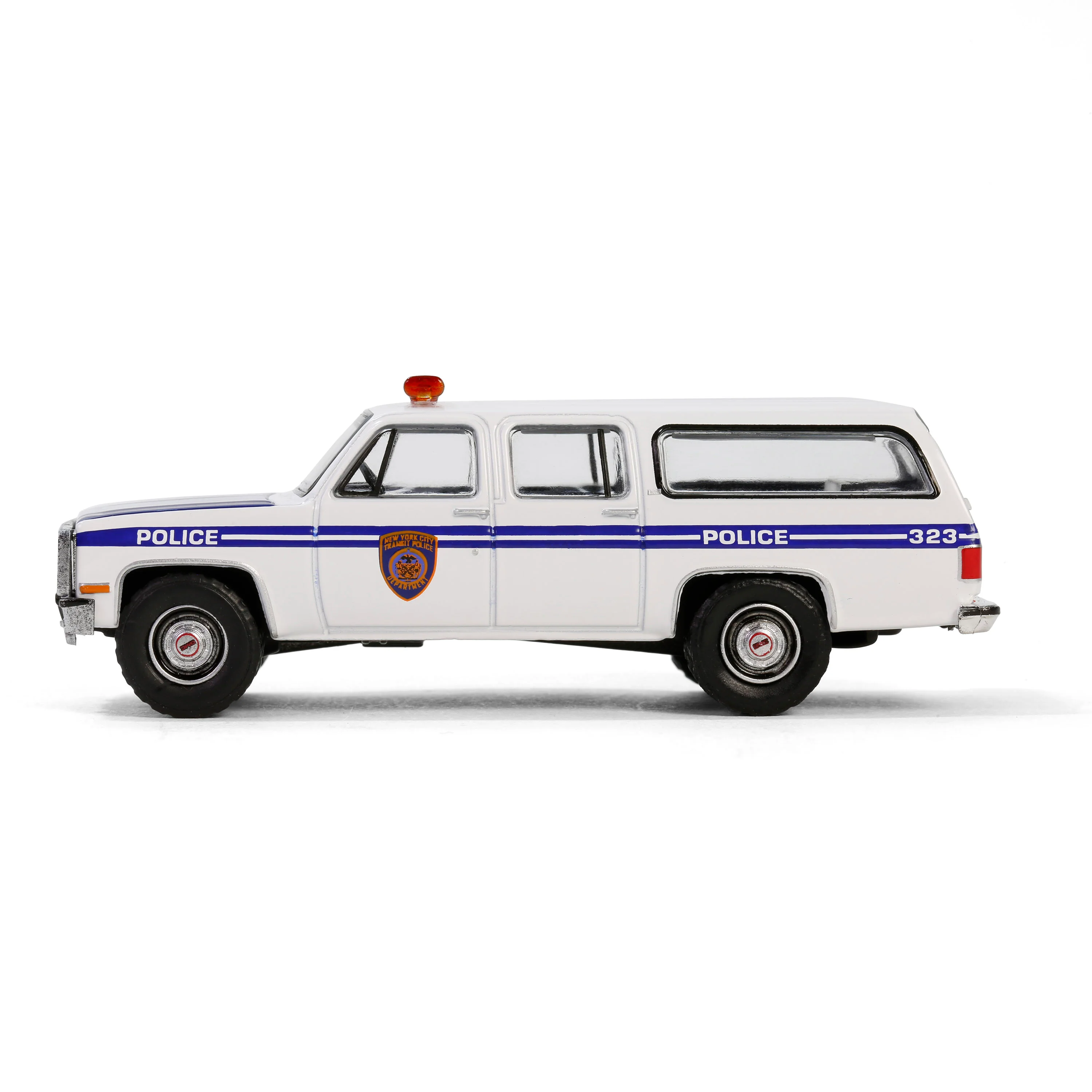 1/64 1985 GMC Suburban 2500, NYC Transit Police Department with Officer, Hobby Shop Series 16 - Image 4