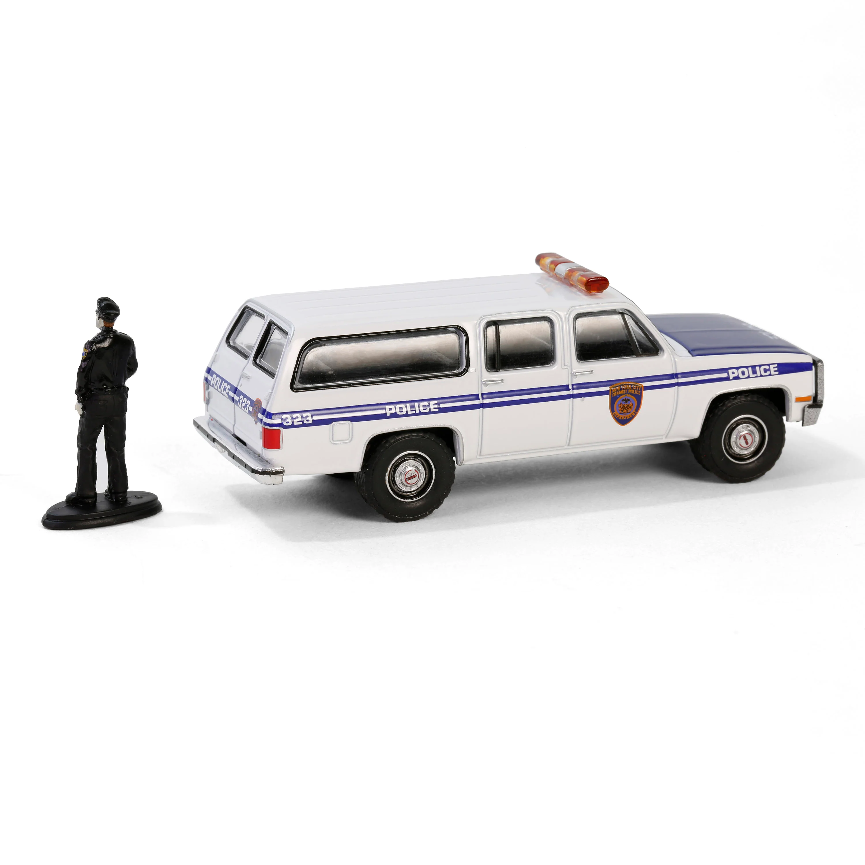 1/64 1985 GMC Suburban 2500, NYC Transit Police Department with Officer, Hobby Shop Series 16 - Image 5