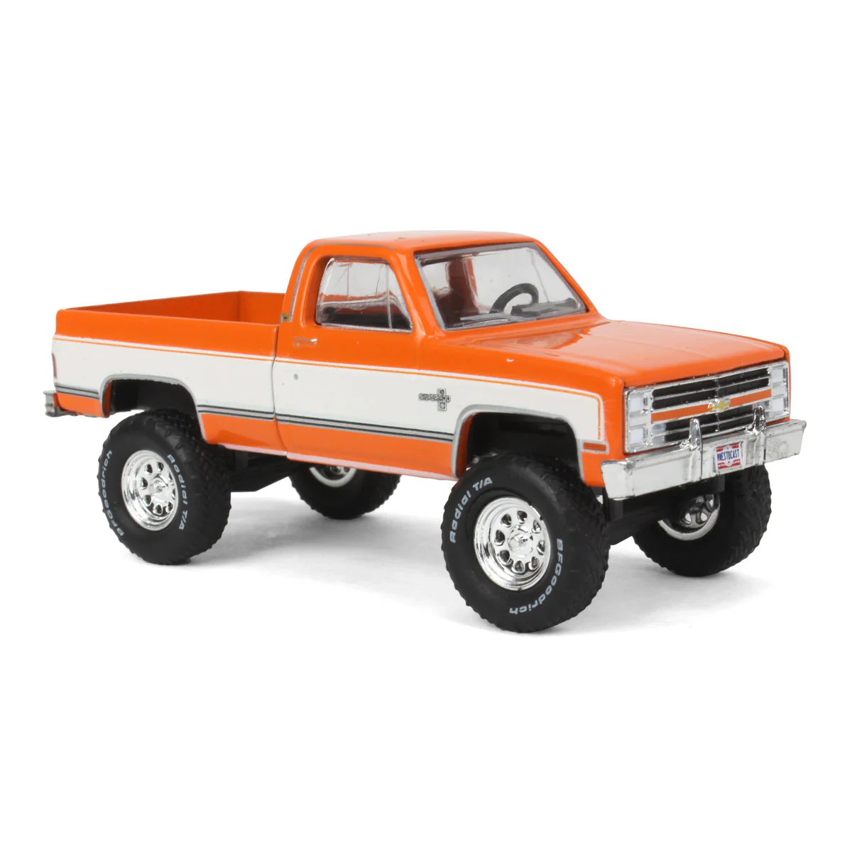 1/64 1986 Chevrolet Silverado 4X4 Short Bed Pickup Truck by GreenLight Collectibles, Midwest Diecast Exclusive - Image 2