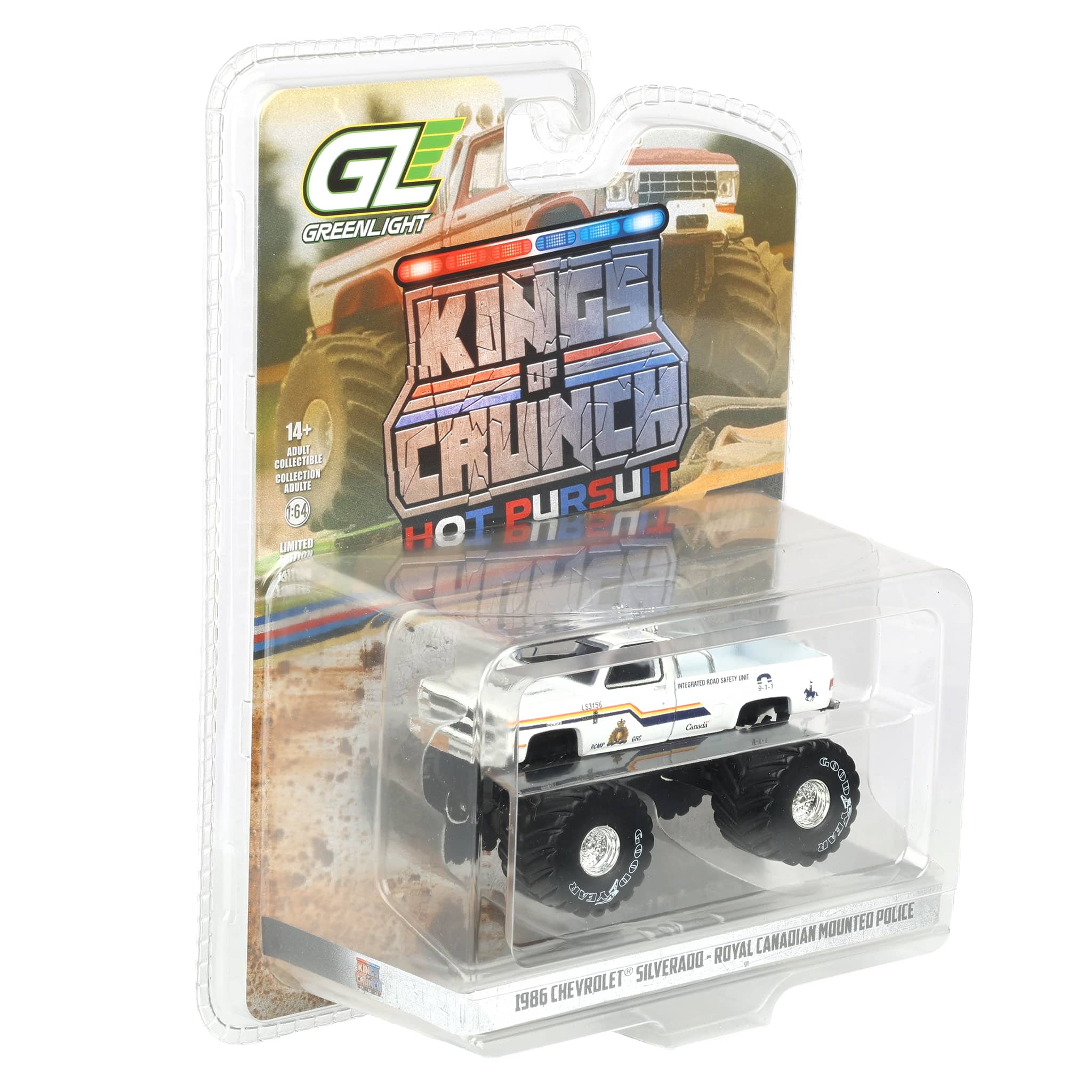 1/64 1986 Chevrolet Silverado, Royal Mounted Canadian Police, Kings of Crunch x Hot Pursuit Special Edition Series 17 - Image 2
