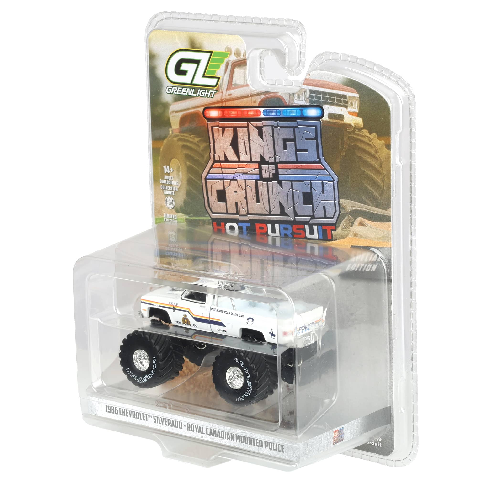 1/64 1986 Chevrolet Silverado, Royal Mounted Canadian Police, Kings of Crunch x Hot Pursuit Special Edition Series 17 - Image 3