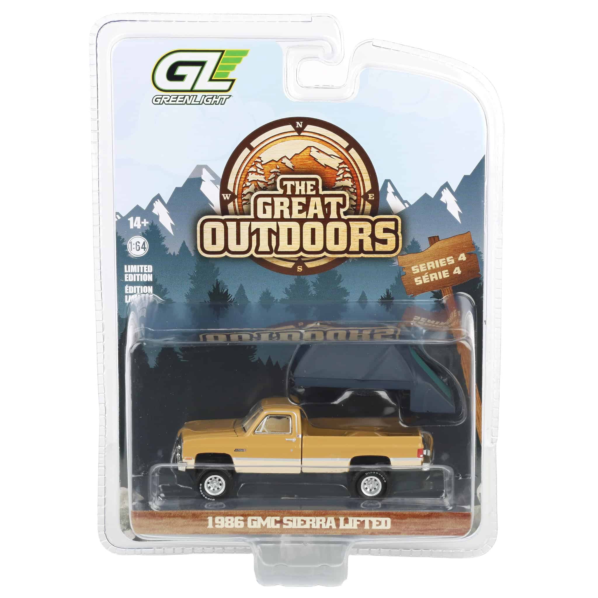 1/64 1986 GMC Sierra Lifted, Desert Sand & Doeskin Tan with Modern Truck Bed Tent, The Great Outdoors Series 4 - Image 6