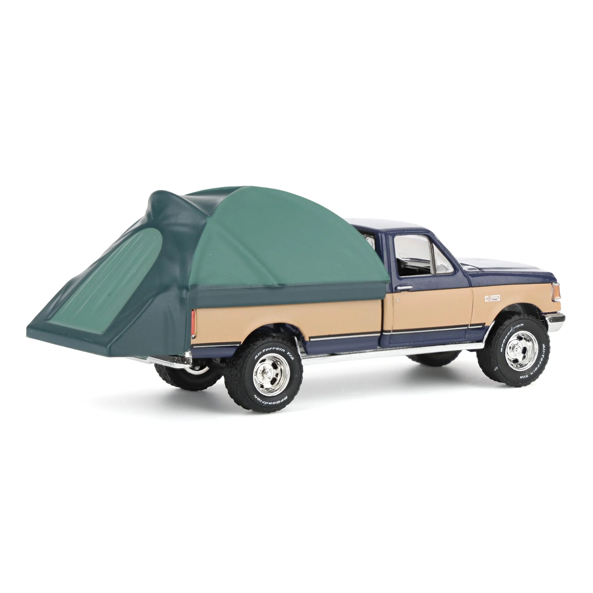 1/64 1987 Ford F-150 XLT Lariat, Dark Blue & Tan with Modern Truck Bed Tent, The Great Outdoors Series 4 - Image 3