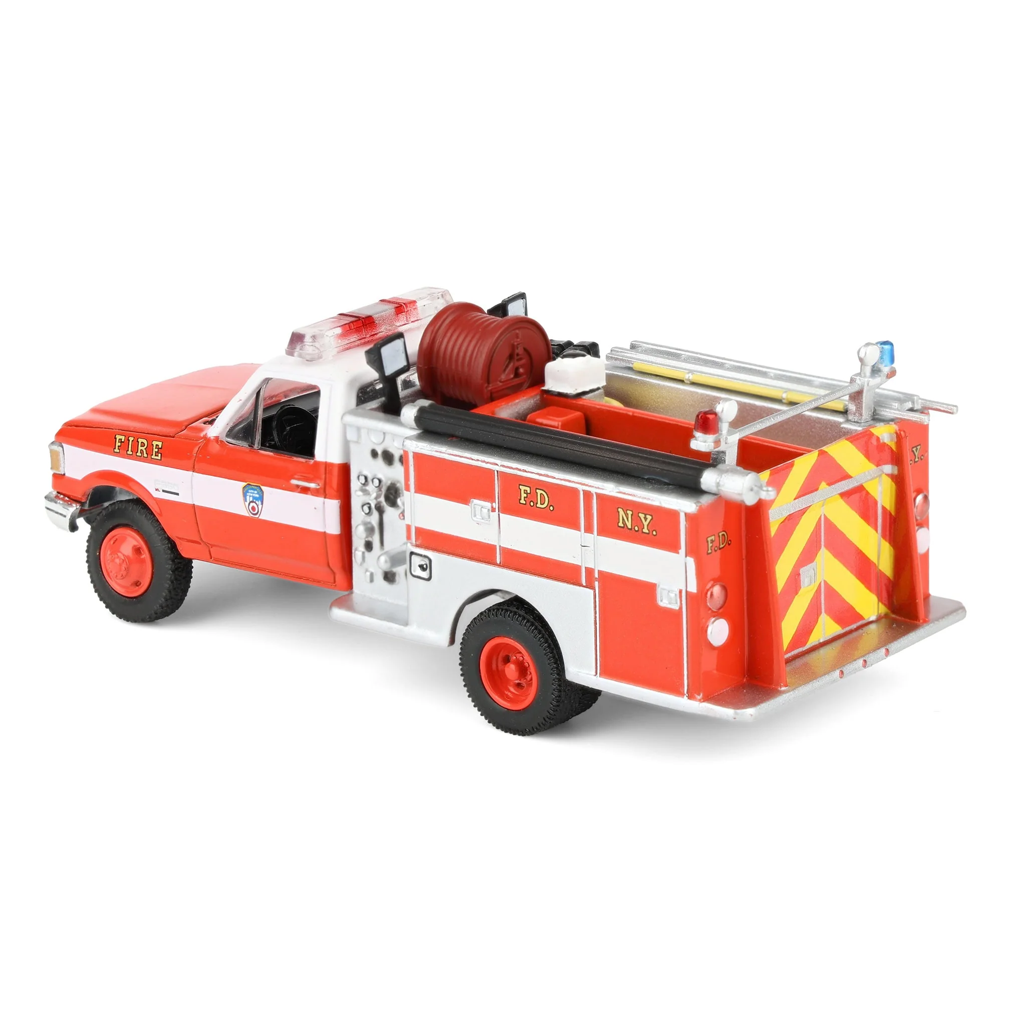 1/64 1987 Ford F-350 Mini Pumper Fire Truck, FDNY 160th Anniversary, Hobby Exclusive - Image 4