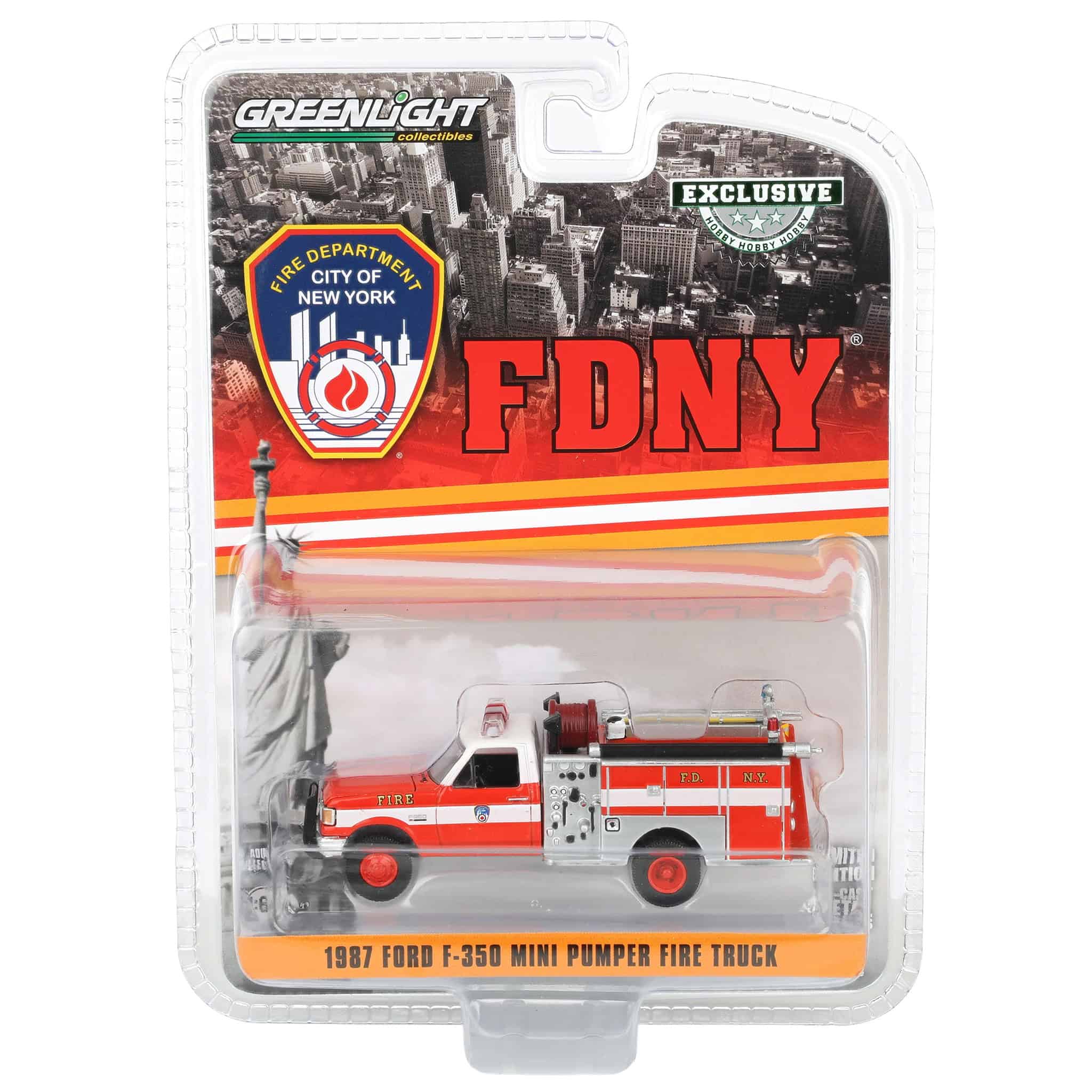 1/64 1987 Ford F-350 Mini Pumper Fire Truck, FDNY, Hobby Exclusive - Image 7