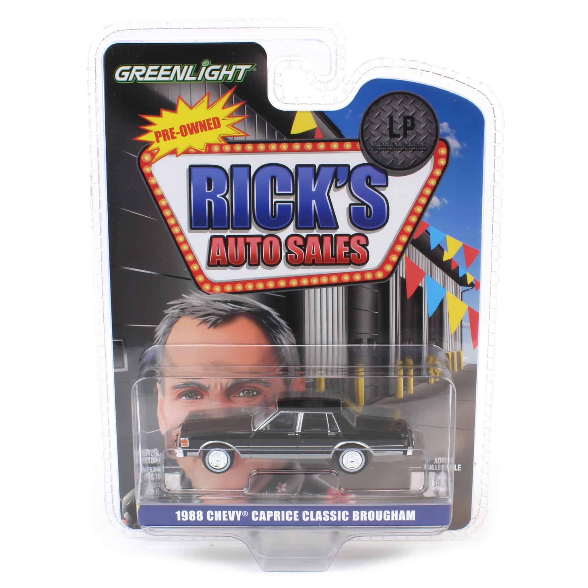1/64 1988 Chevy Caprice Classic Brougham, Black, Rick's Auto Sales, LP Diecast Exclusive - Image 5