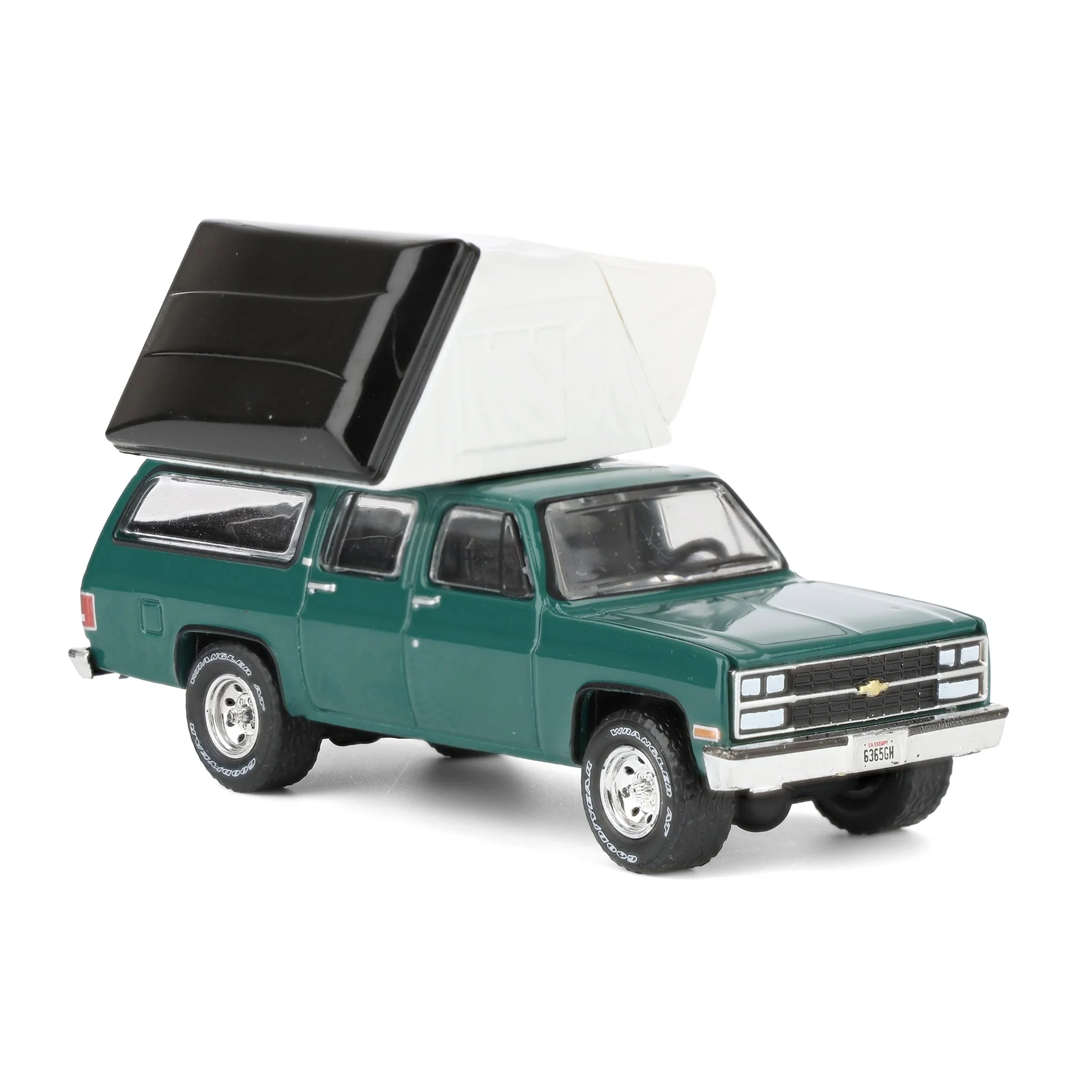 1/64 1990 Chevrolet Suburban, Green with Modern Rooftop Camper, The Great Outdoors Series 4 - Image 2