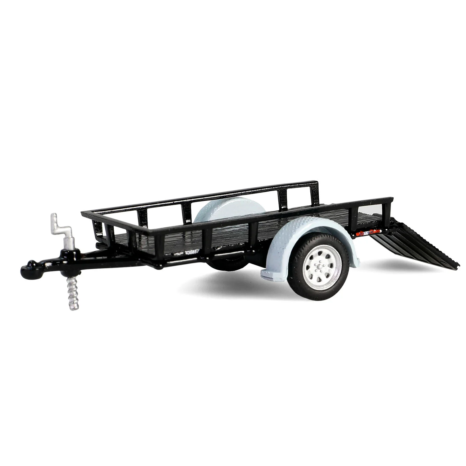 1/64 1990 Dodge Ram D-250 with Utility Trailer, Philadelphia, PA Police Department, Hot Pursuit Hitch & Tow Series 1 - Image 7