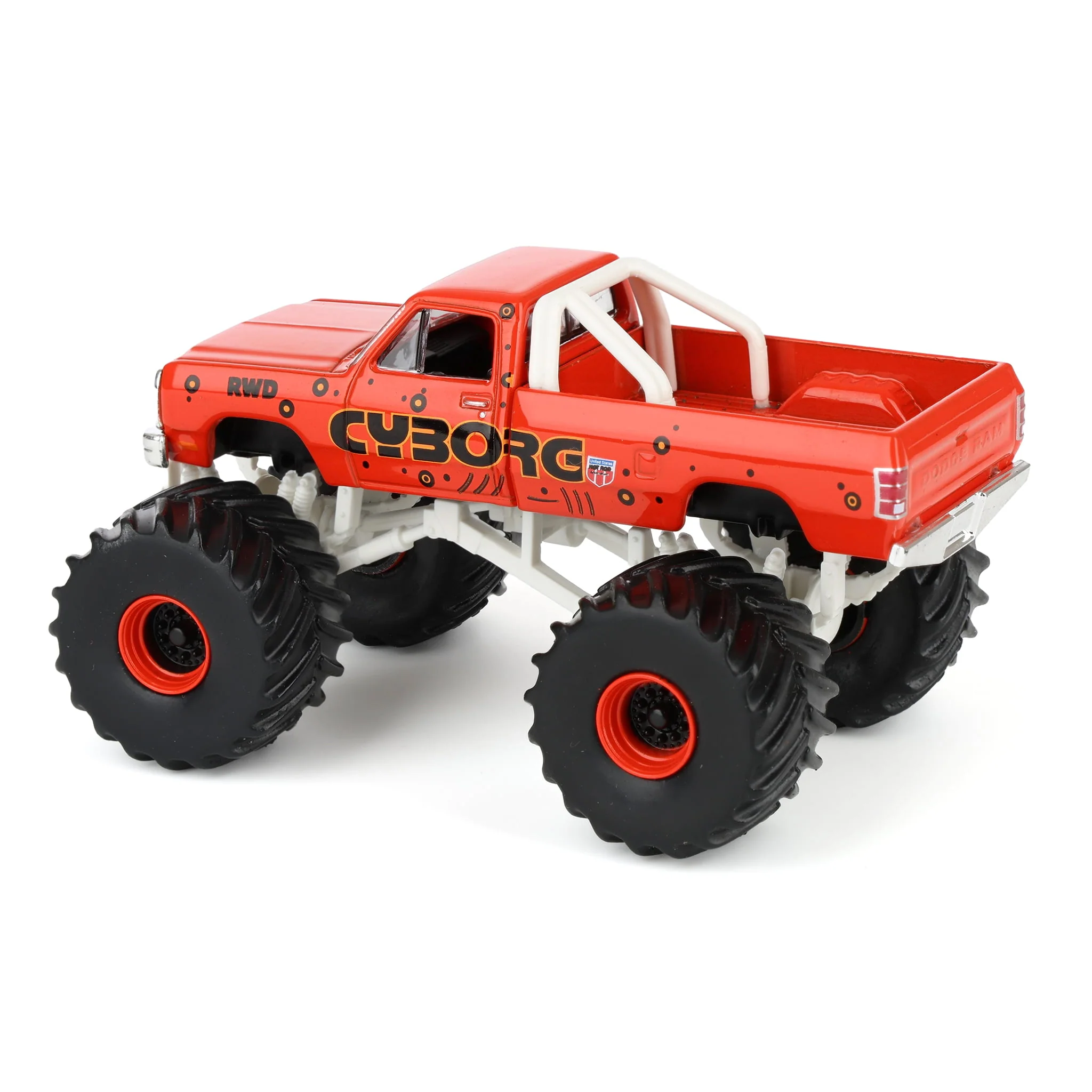 1/64 1990 Dodge Ram D250, Cyborg, Kings of Crunch Series 16 - Image 4