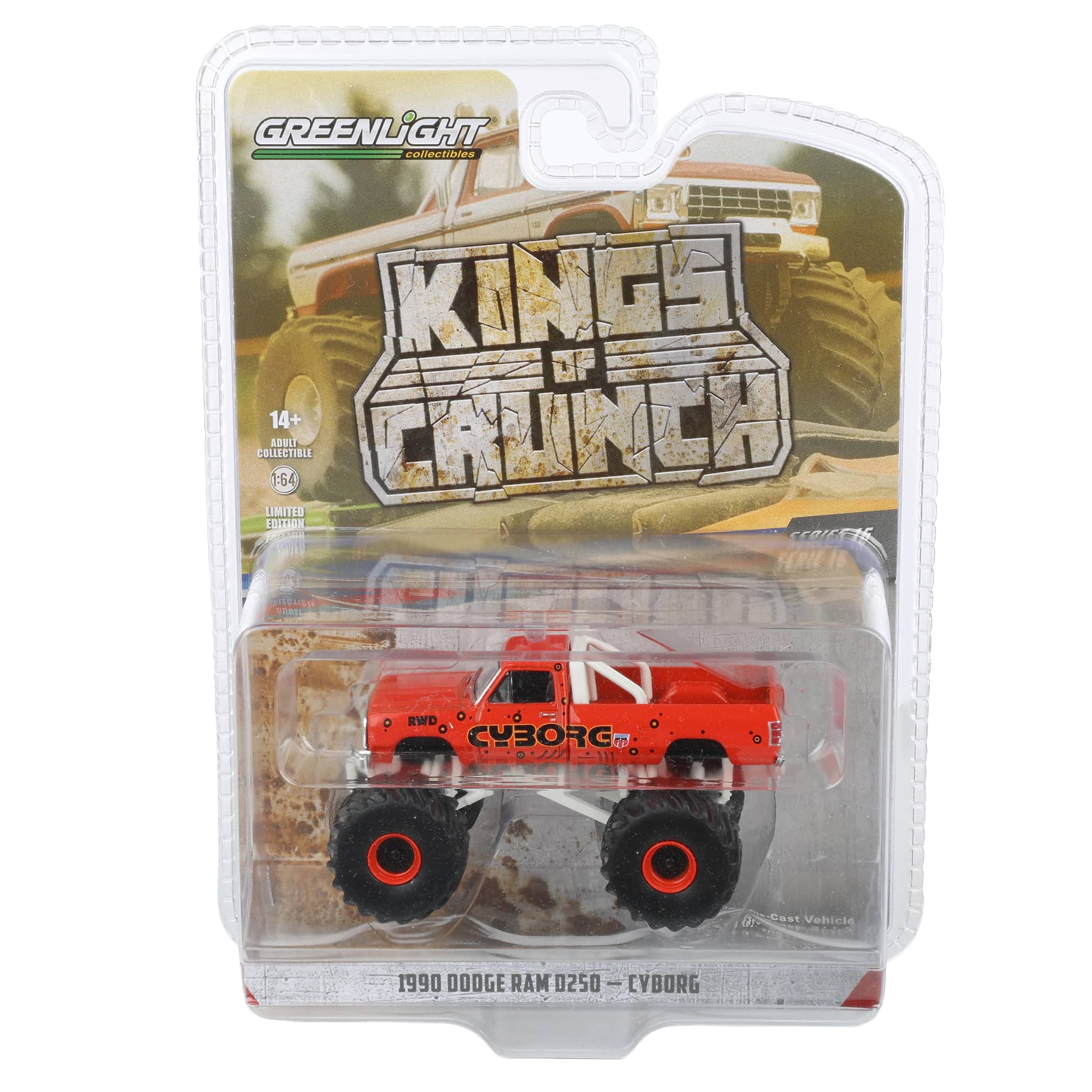 1/64 1990 Dodge Ram D250, Cyborg, Kings of Crunch Series 16 - Image 6